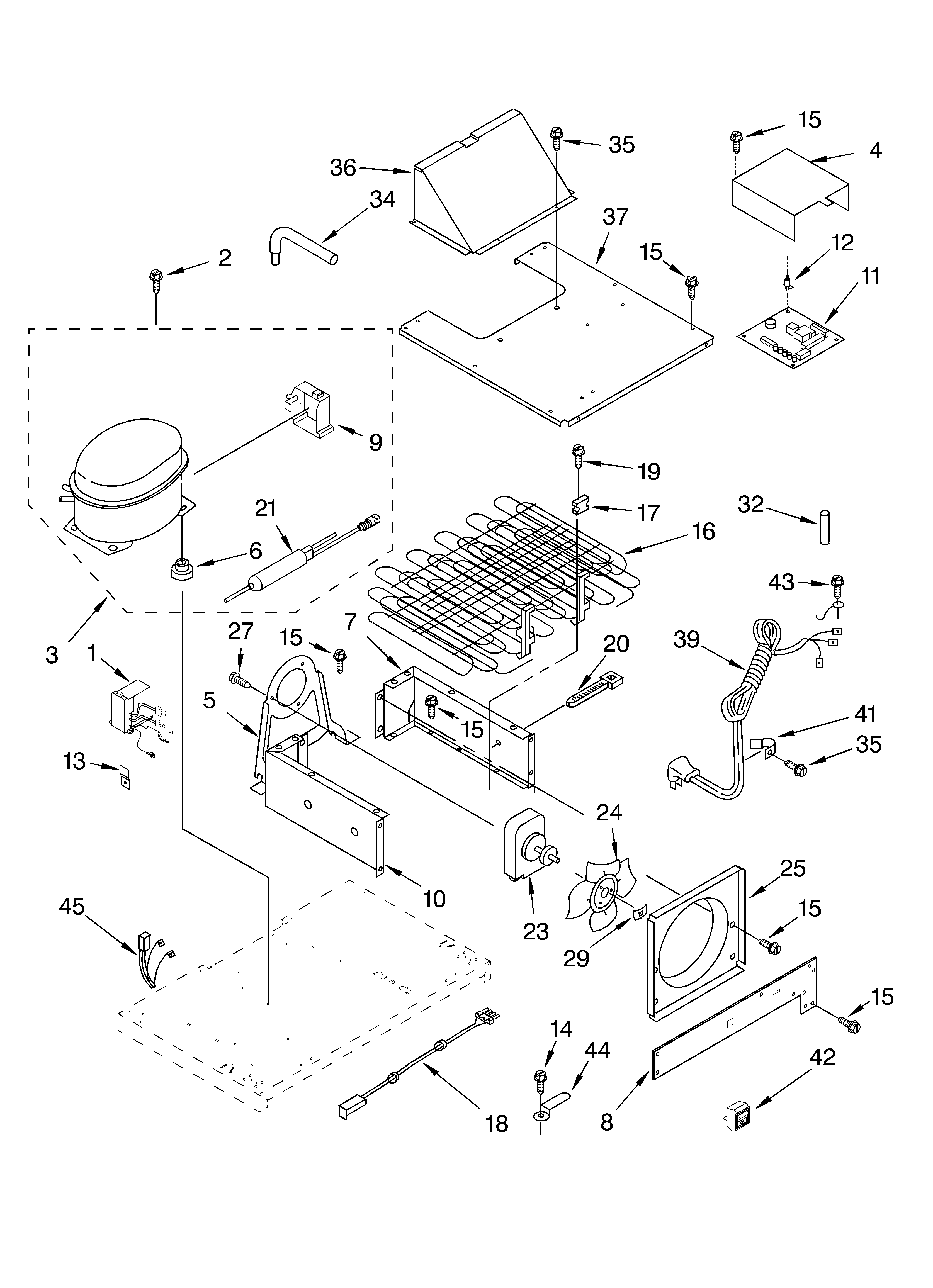KitchenAid KSSS42QKB02 upper unit parts diagram