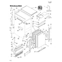 KitchenAid KUIS18NNJW3 cabinet liner and door parts diagram
