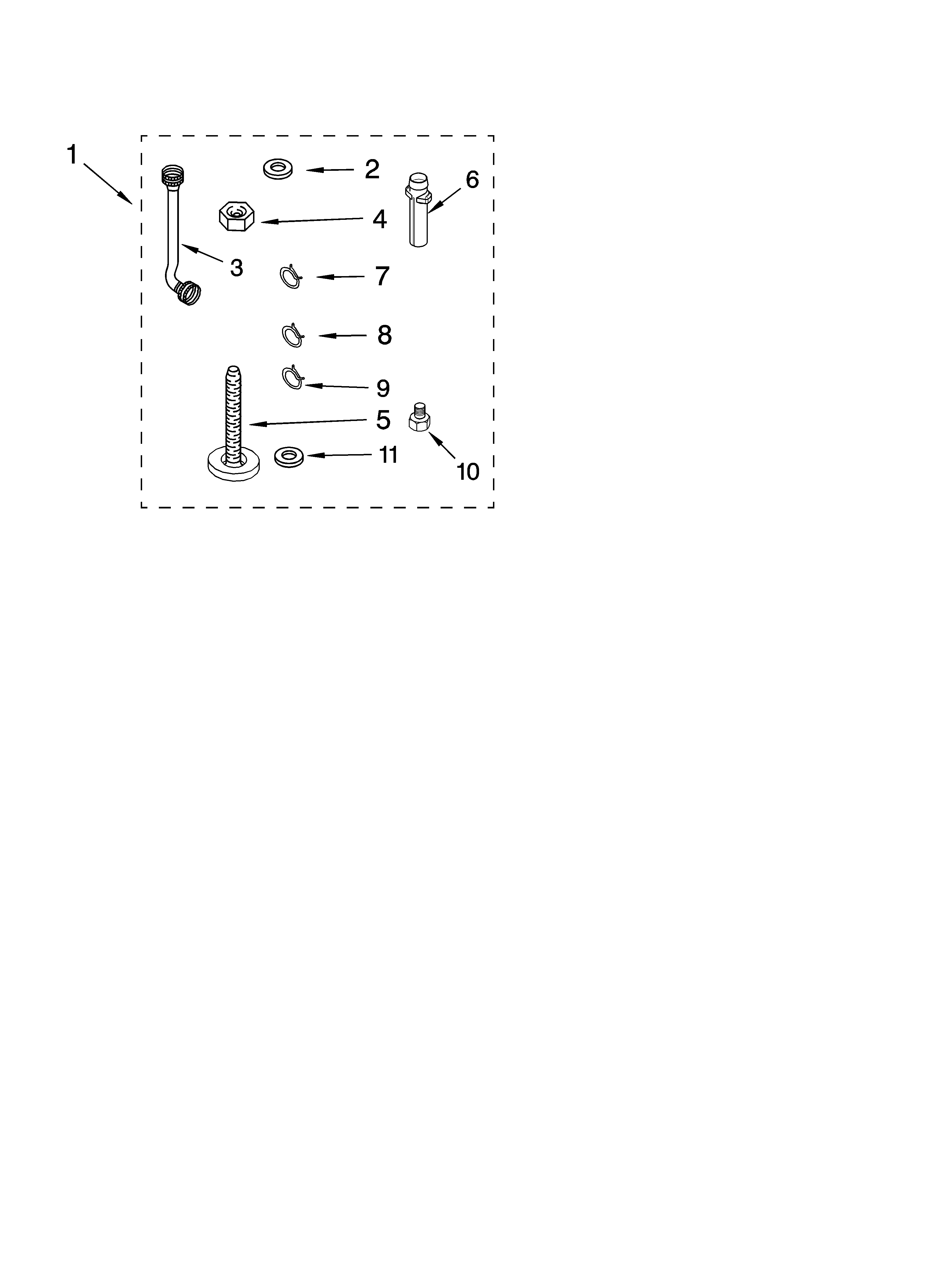 Whirlpool 3XLBR8543JQ2 miscellaneous parts optional parts (not included) diagram