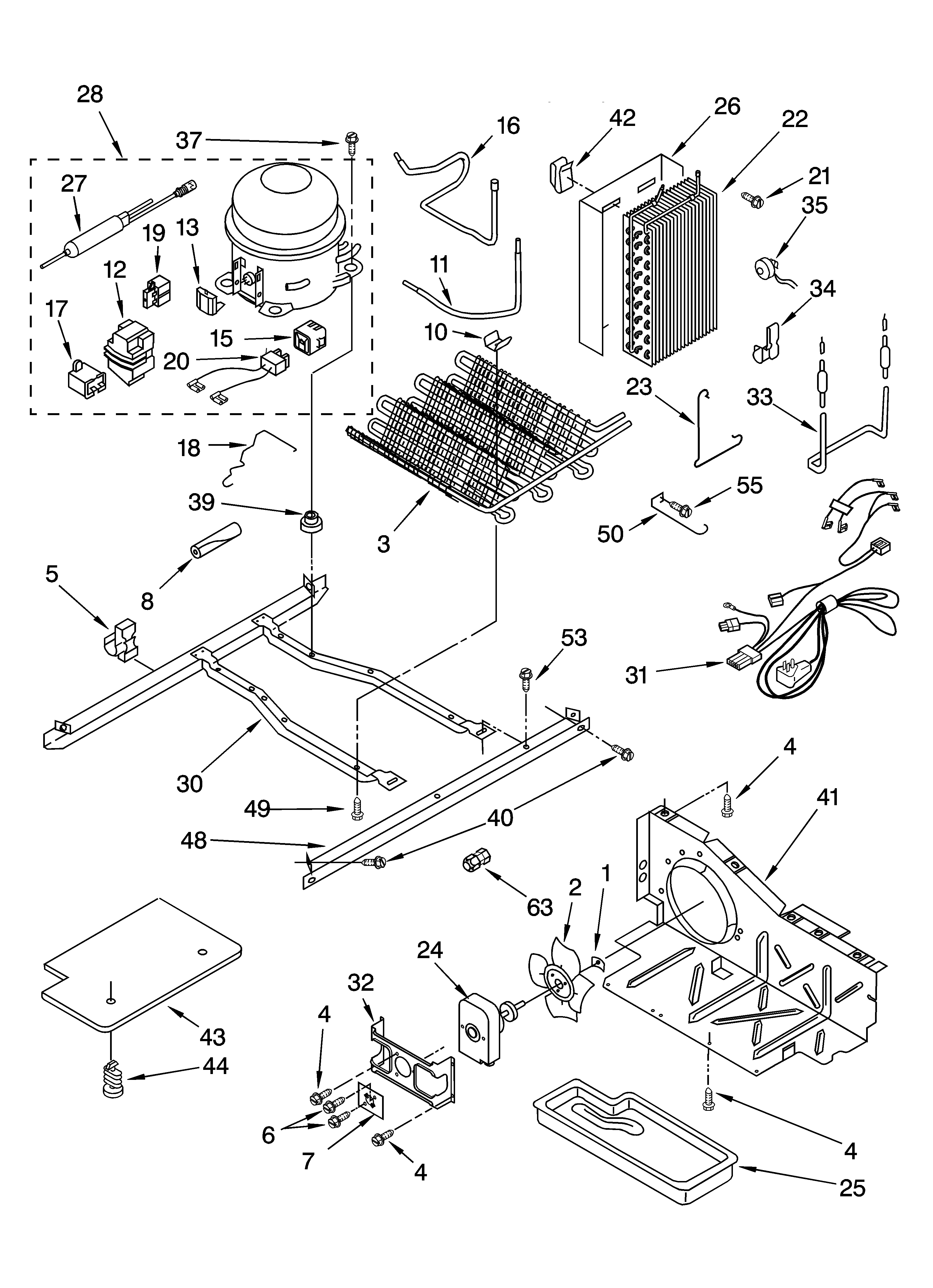 Whirlpool ED2NHGXMQ10 unit parts diagram