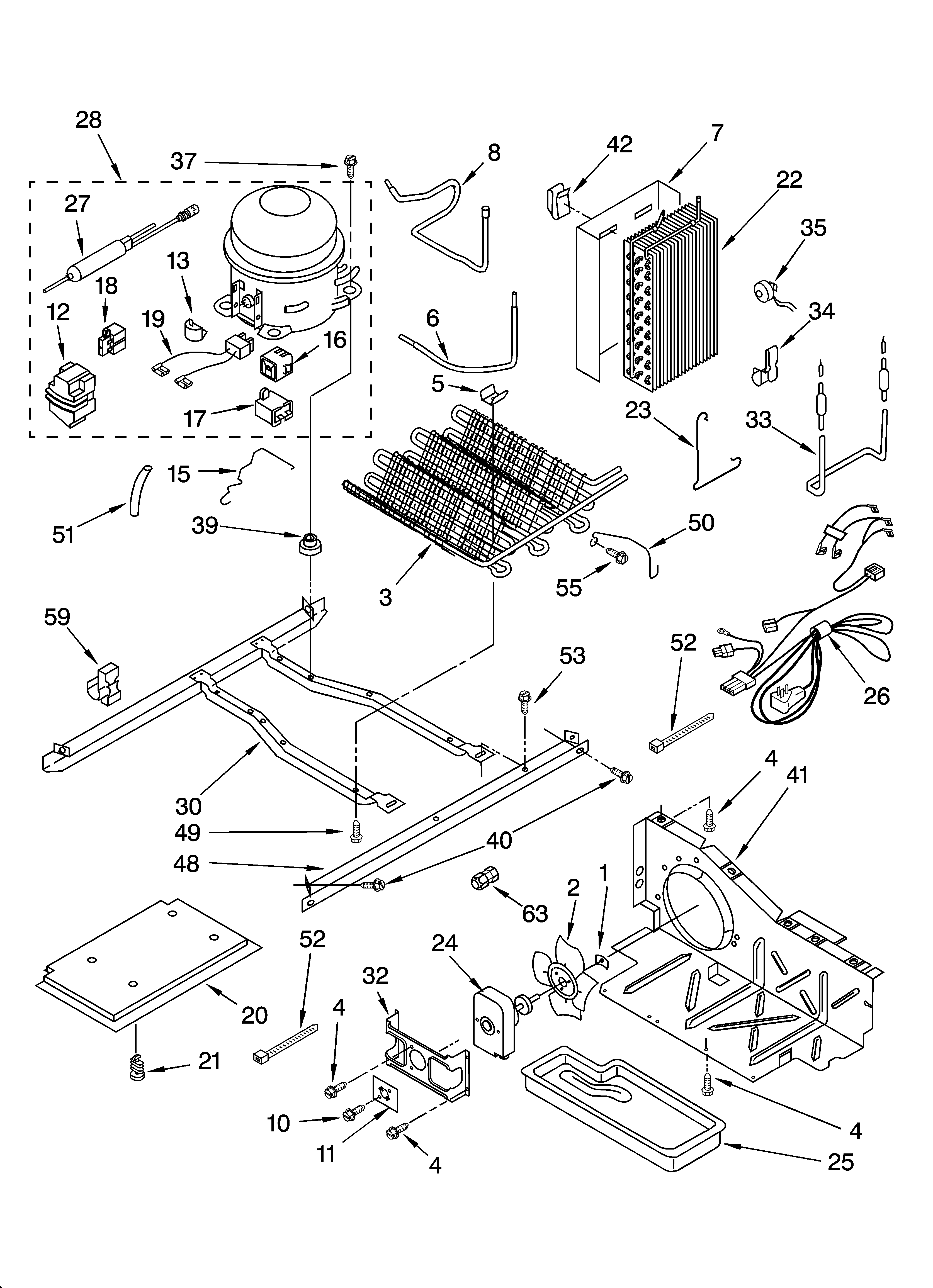 Whirlpool ED5SHAXMQ10 unit parts diagram