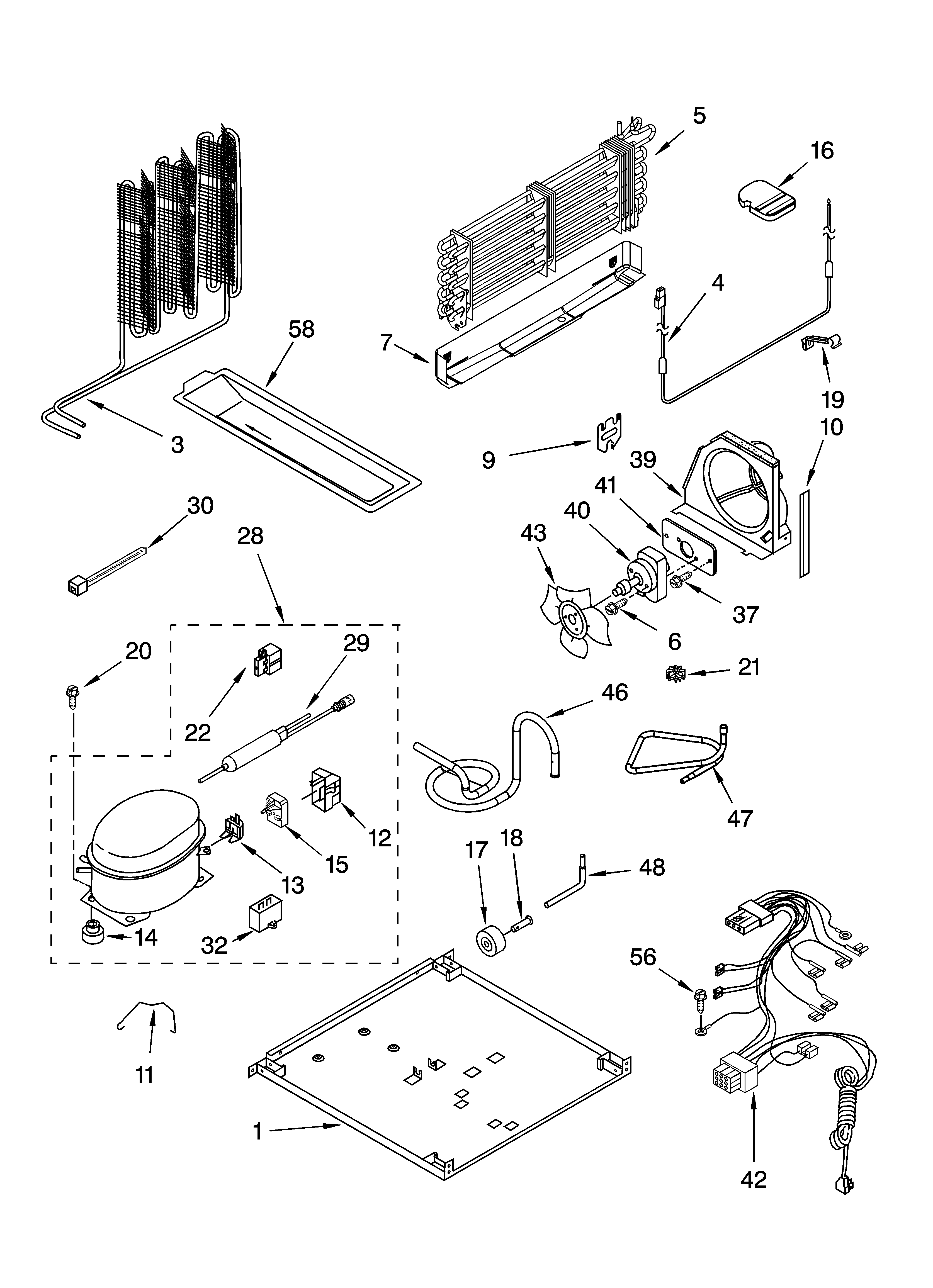 Whirlpool ET1FHTXMQ01 unit parts diagram