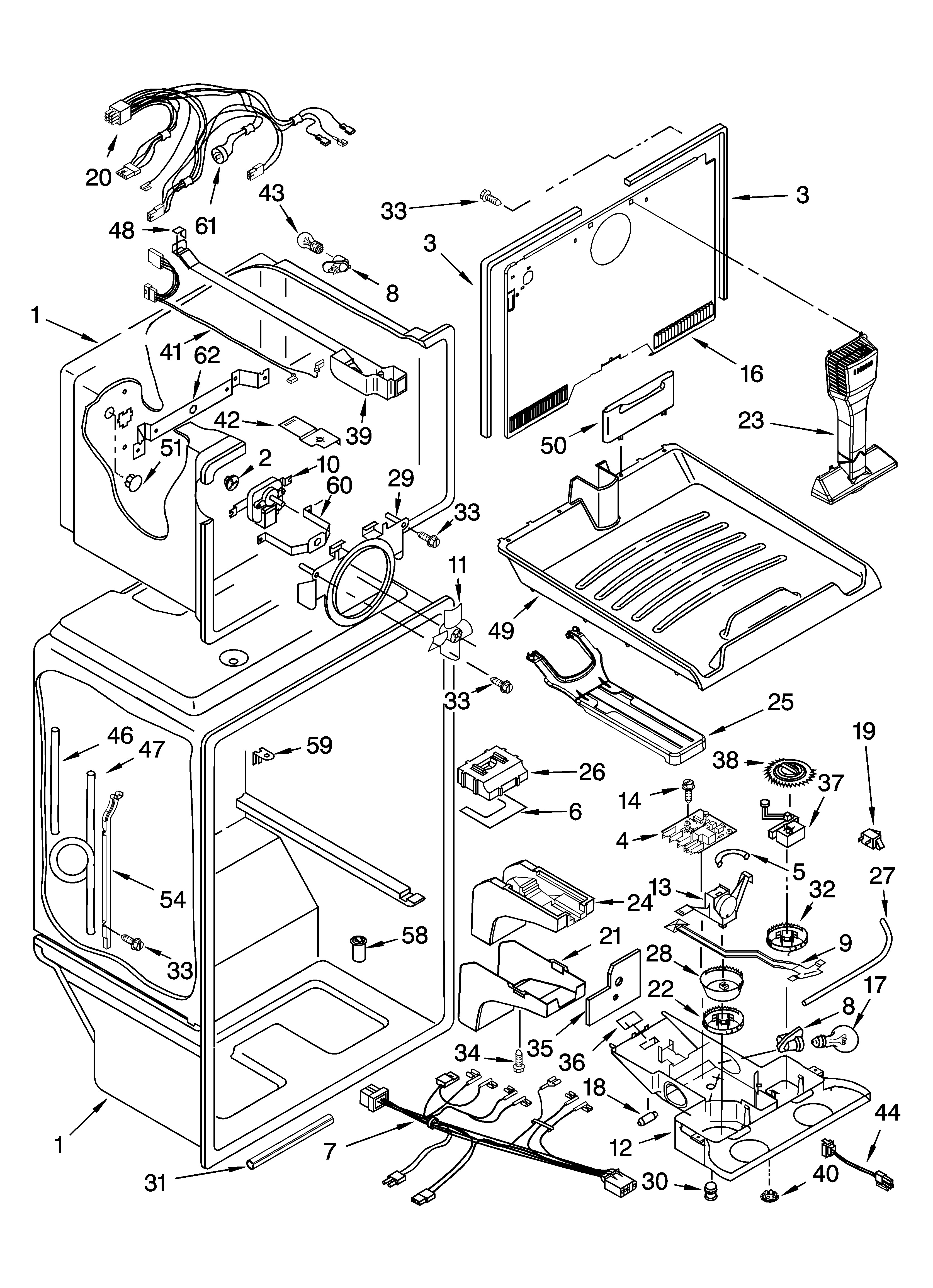 KitchenAid KTRS22EMWH01 liner parts diagram