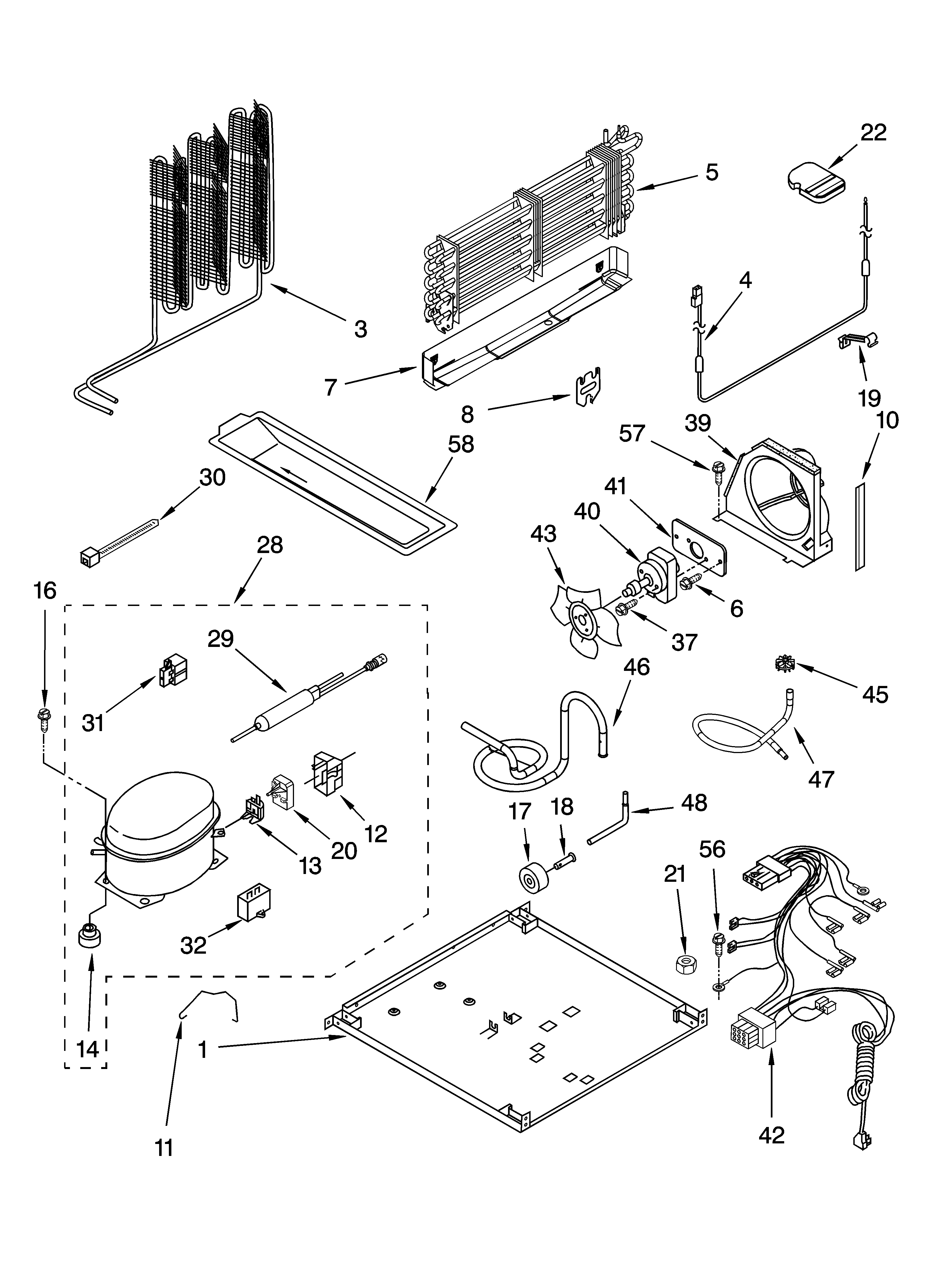 KitchenAid KTRS22EMWH01 unit parts diagram