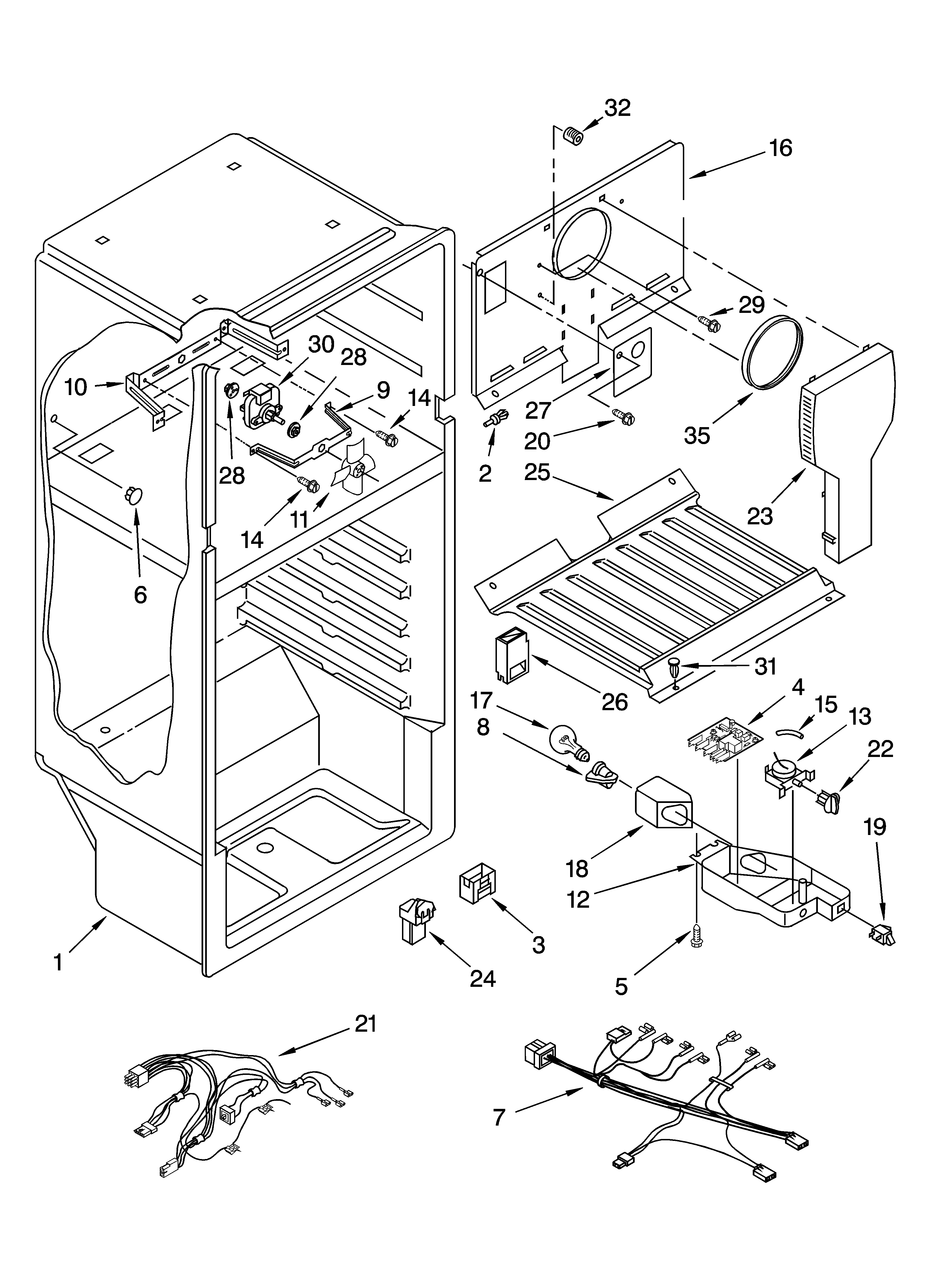 Roper RT18VKXKZ00 liner parts diagram