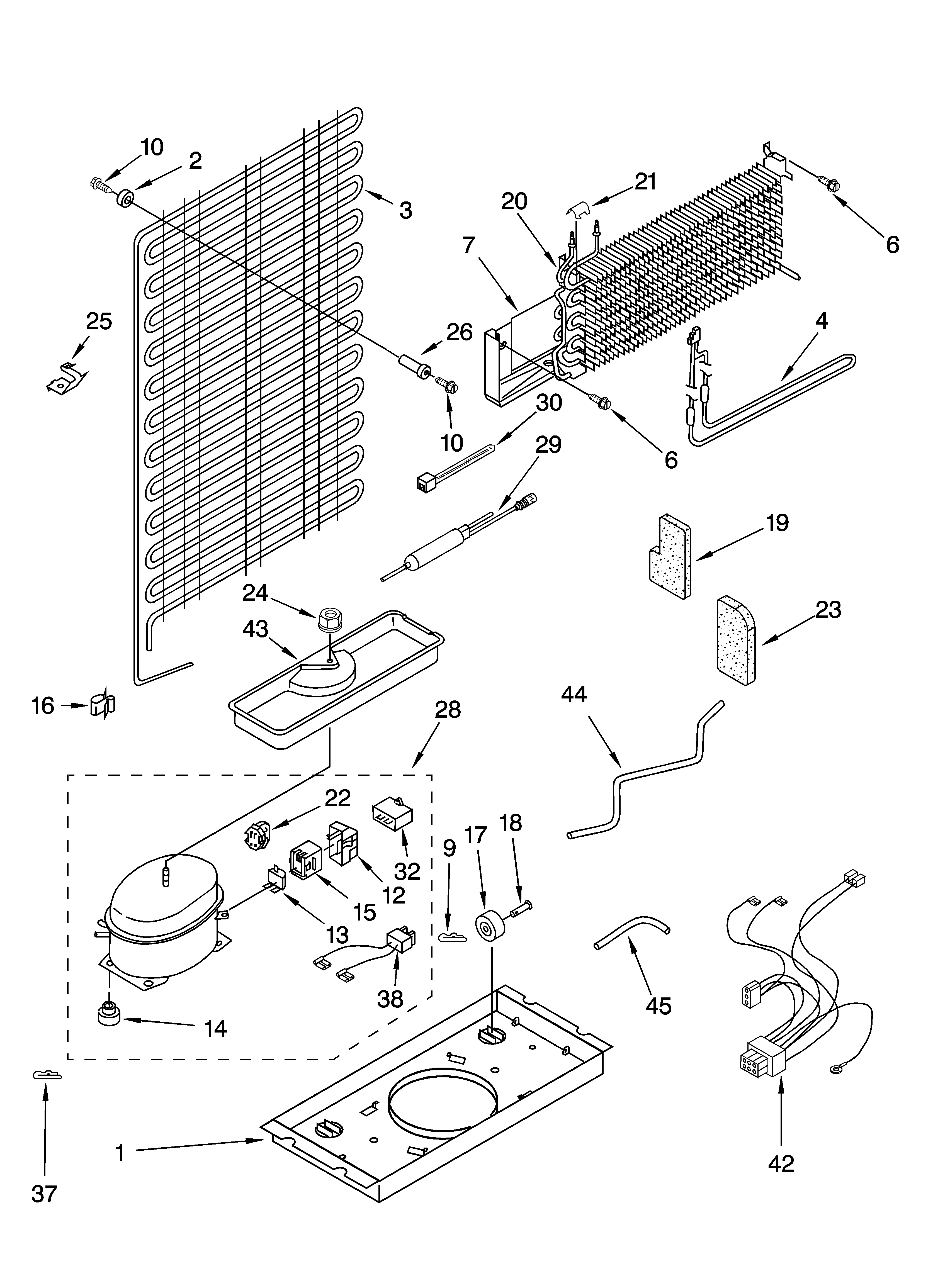 Roper RT18VKXKZ00 unit parts diagram