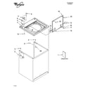 Whirlpool 3XLBR5432JQ2 top and cabinet parts diagram