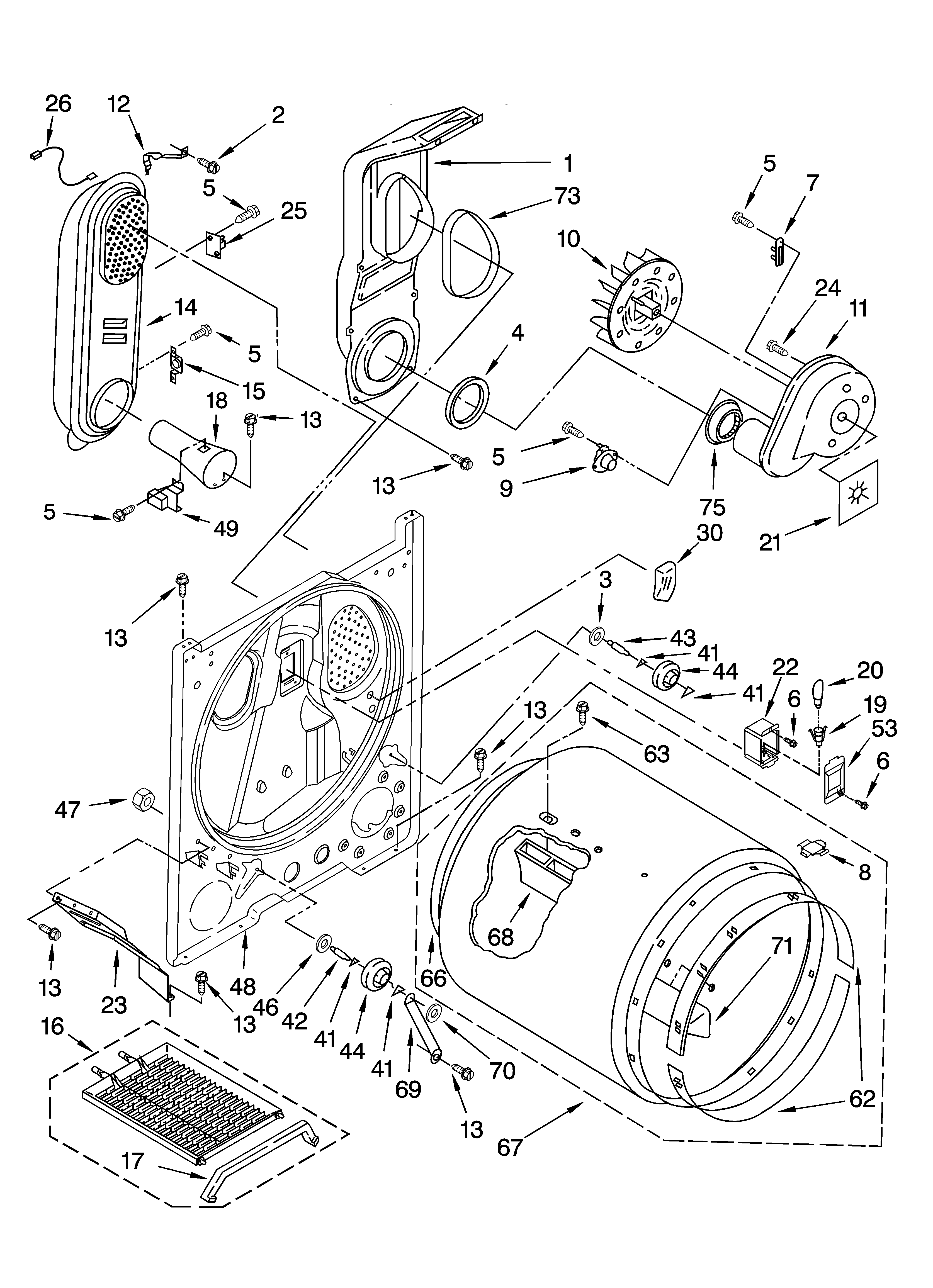Whirlpool 7MLGQ8857JQ6 bulkhead parts diagram