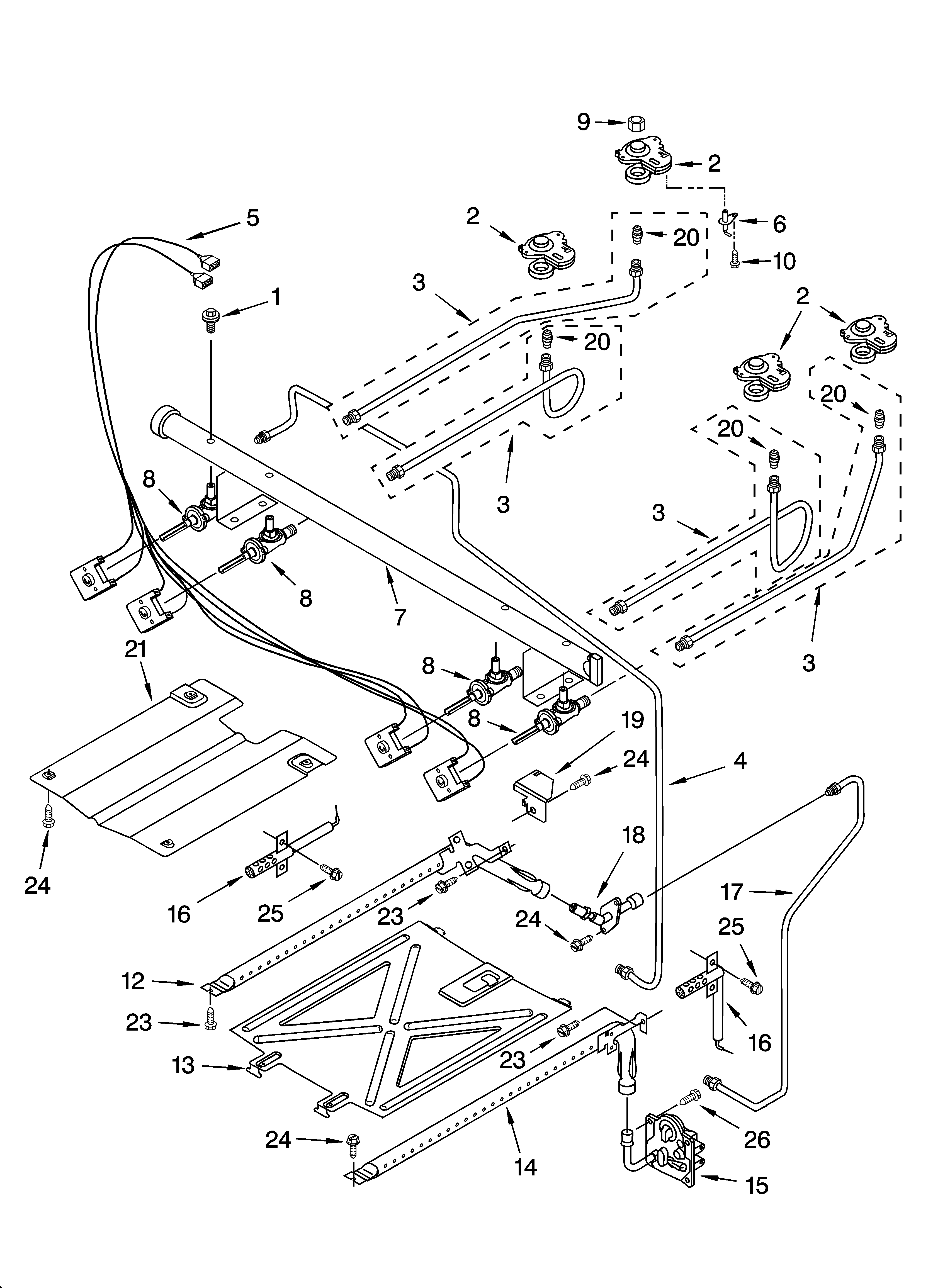 Whirlpool GS440LEMQ2 manifold parts diagram