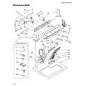 KitchenAid KEYS700LT1 top and console parts diagram