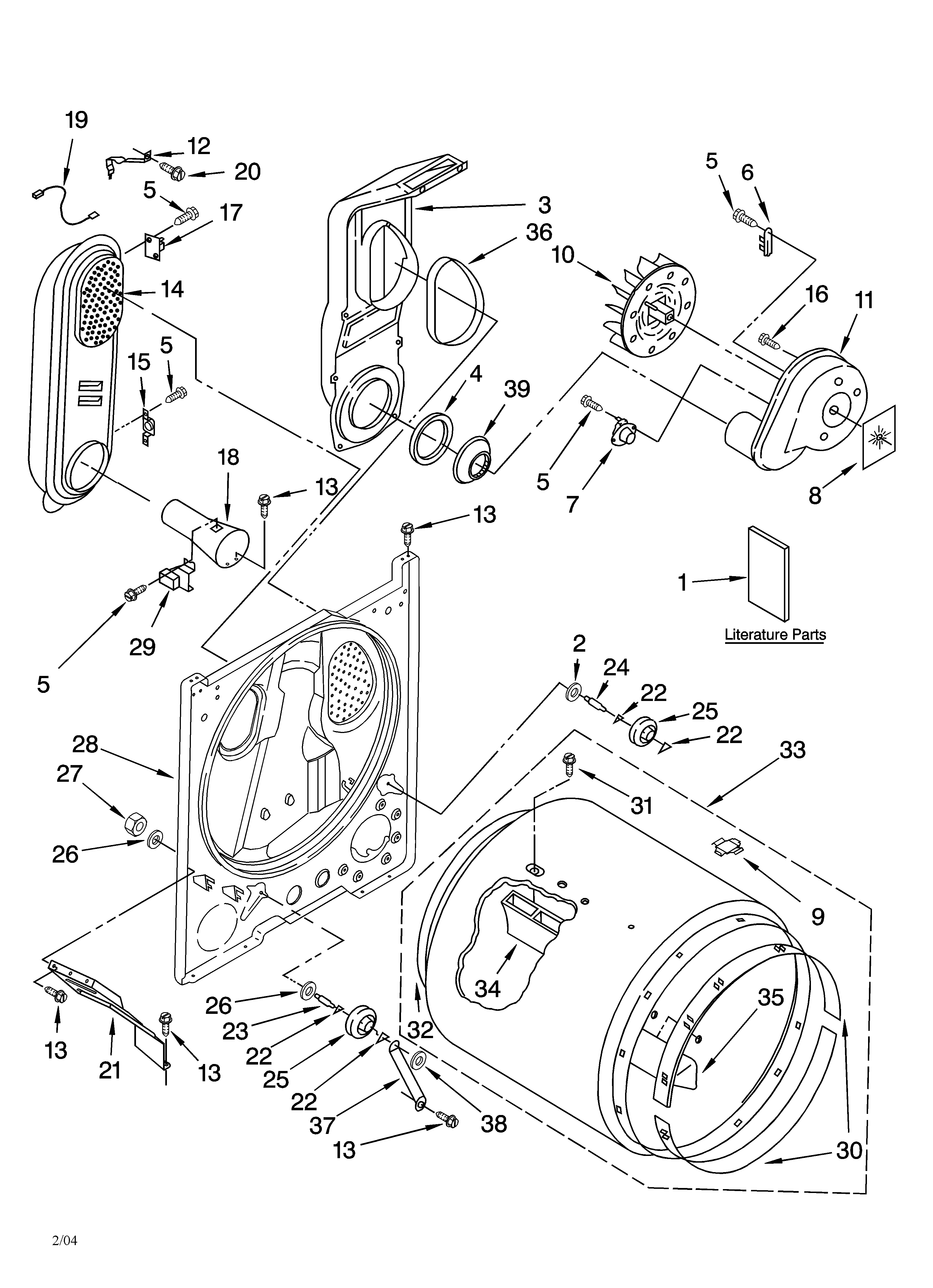 Roper RGK2951KQ2 bulkhead parts diagram