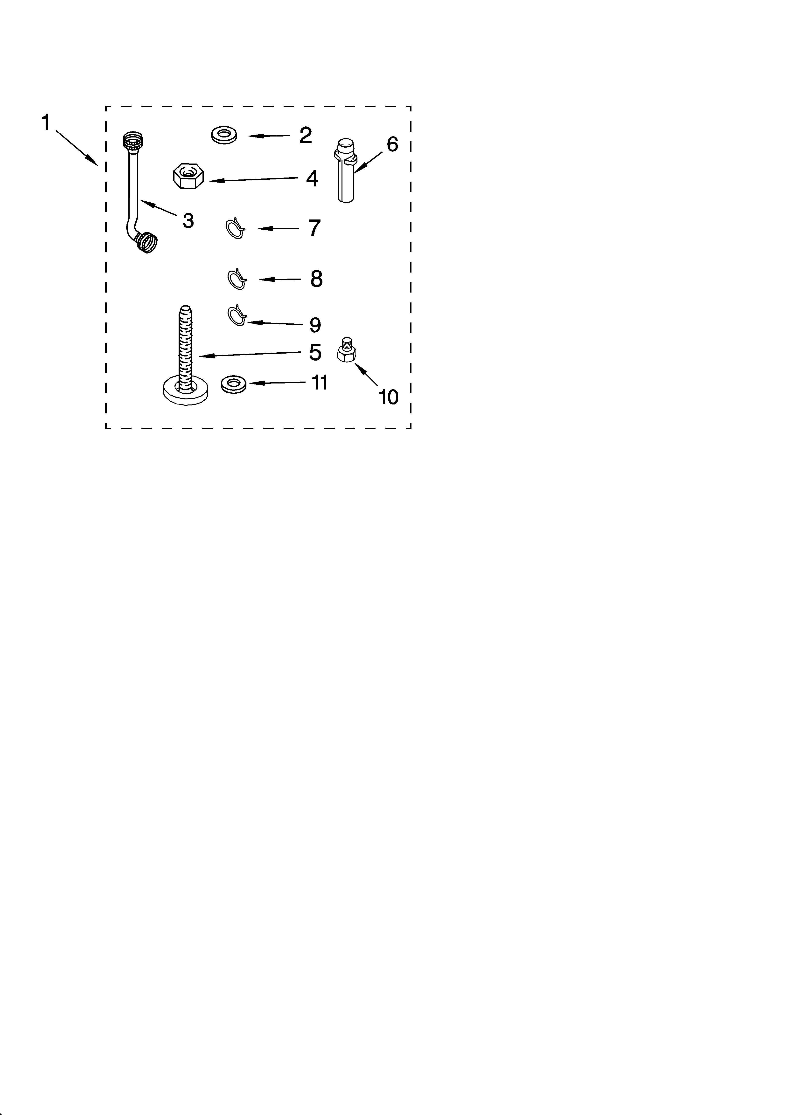 Whirlpool 3RLBR8543JQ2 miscellaneous parts optional parts (not included) diagram