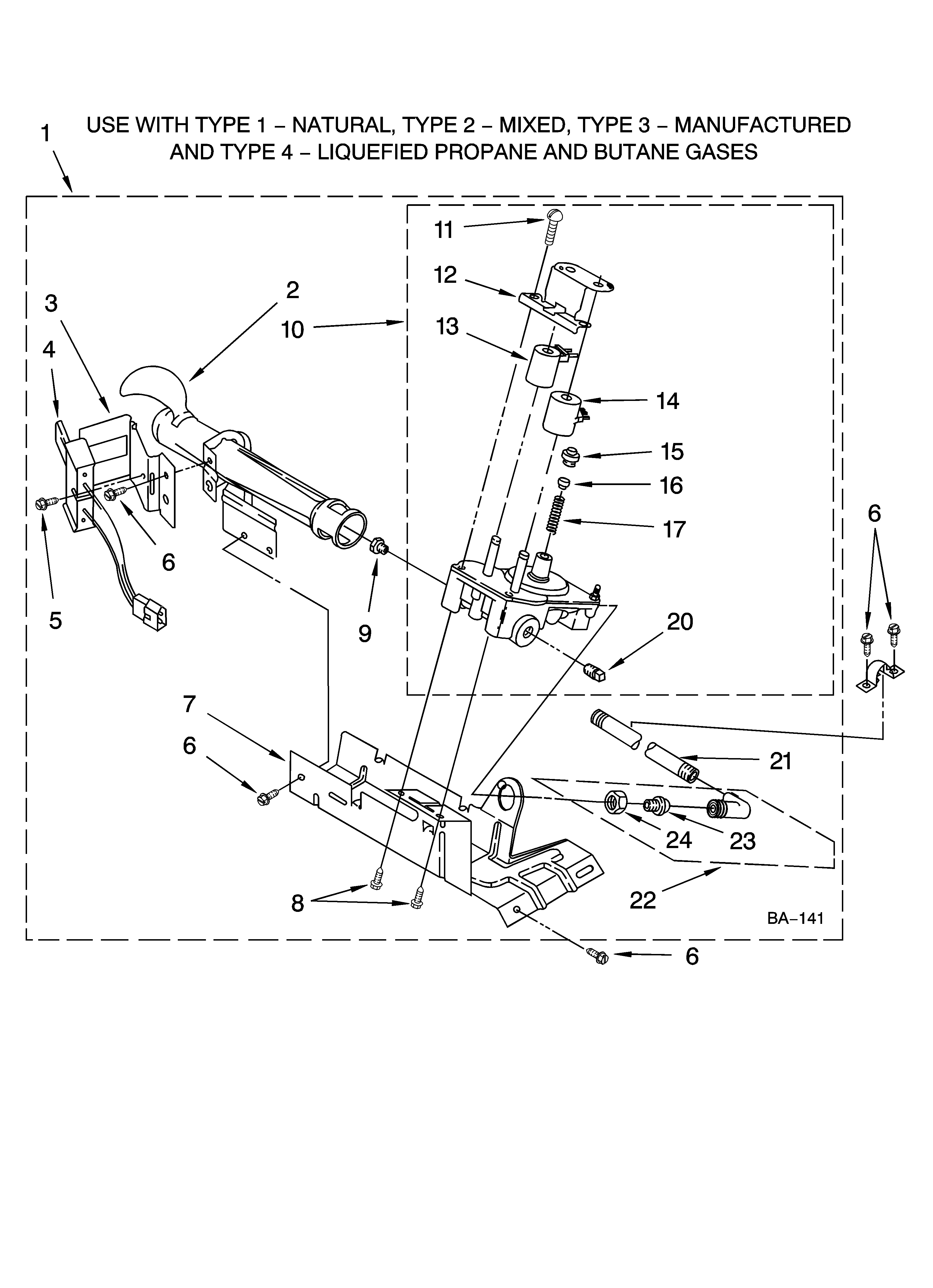 Whirlpool 4PLGC8647JT1 3402844 burner assembly diagram