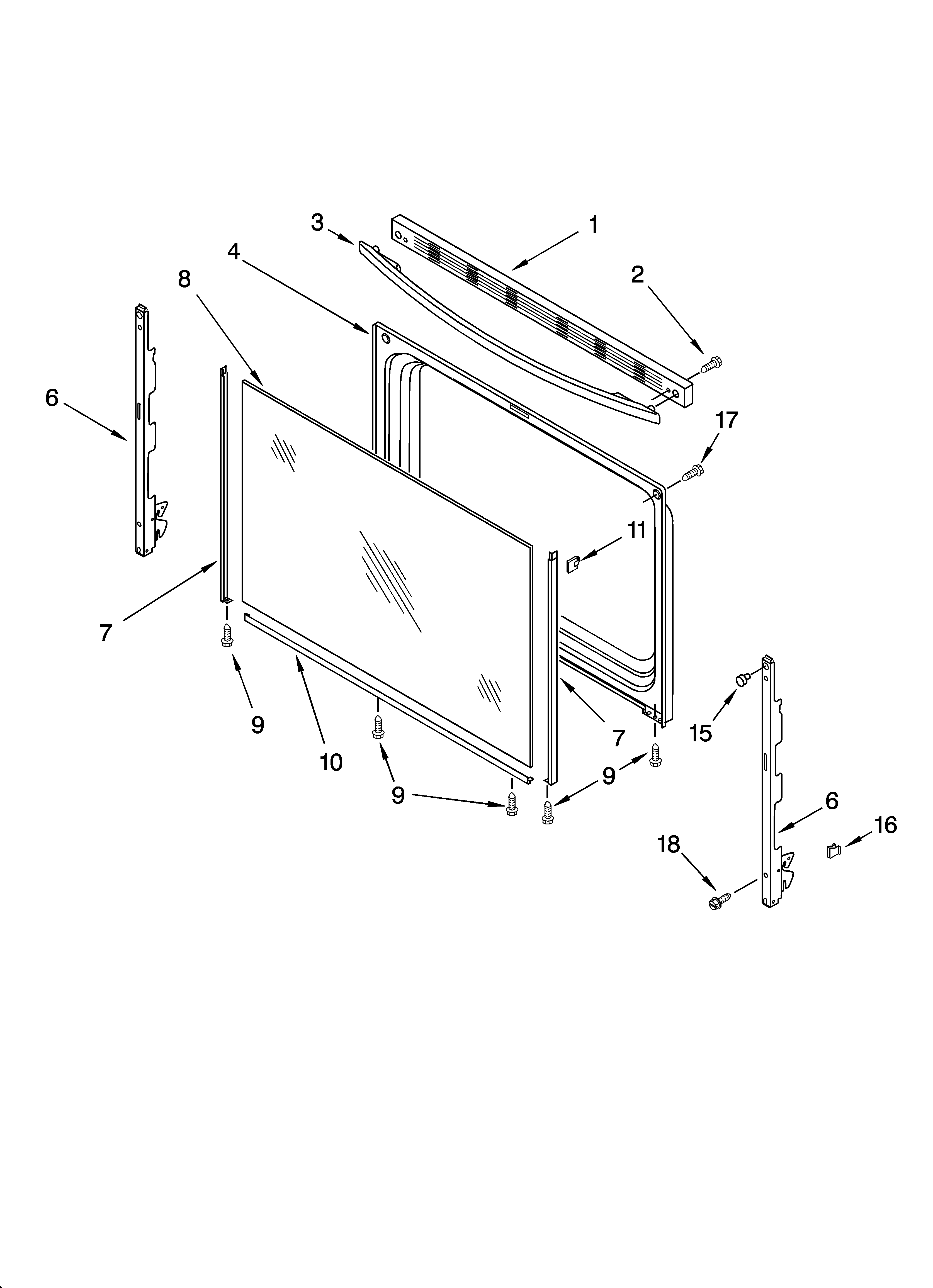 Whirlpool 4RF302BXKQ1 door parts, miscellaneous parts diagram