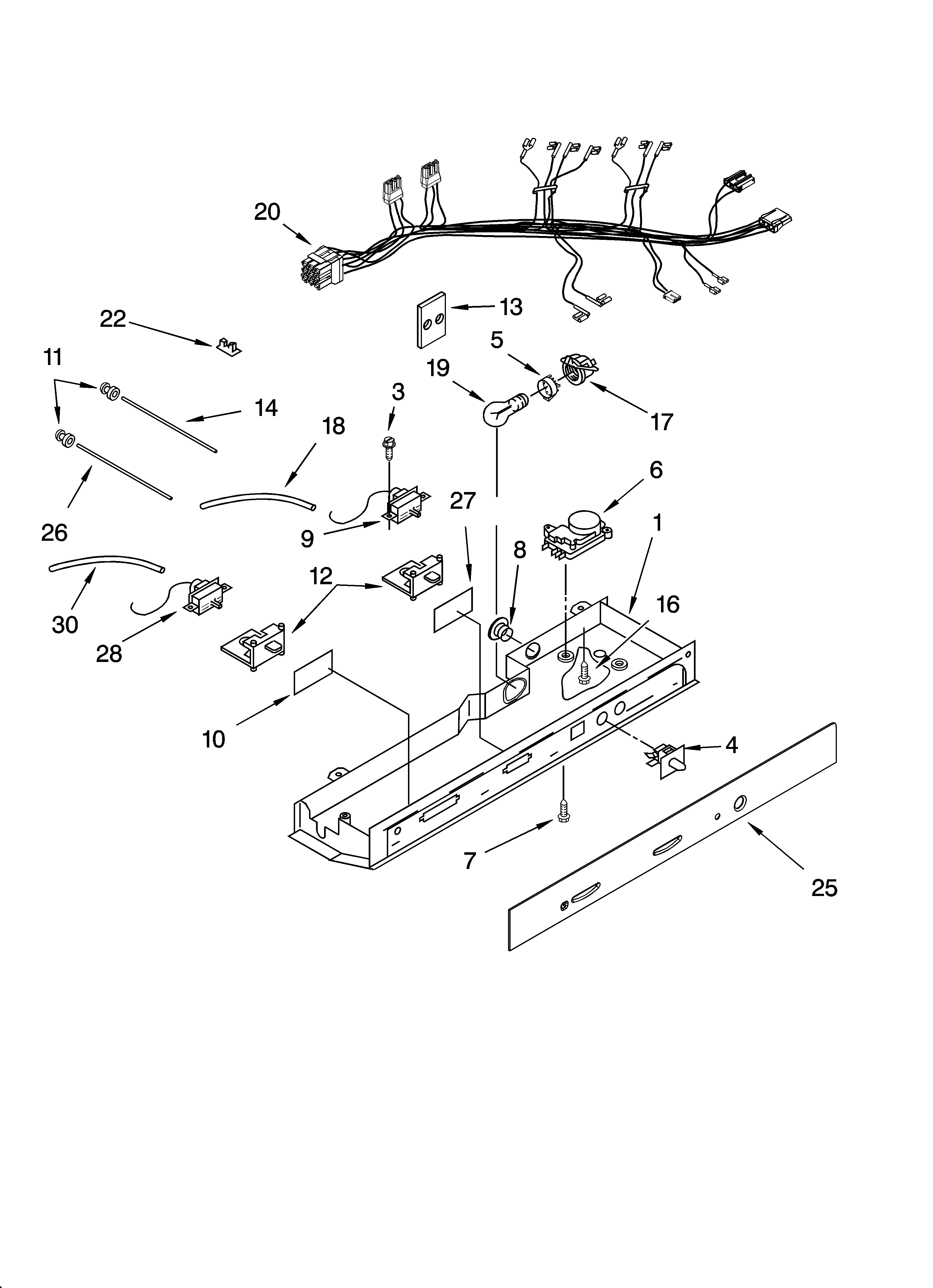 Whirlpool 6GD5SHQXKB02 control parts diagram