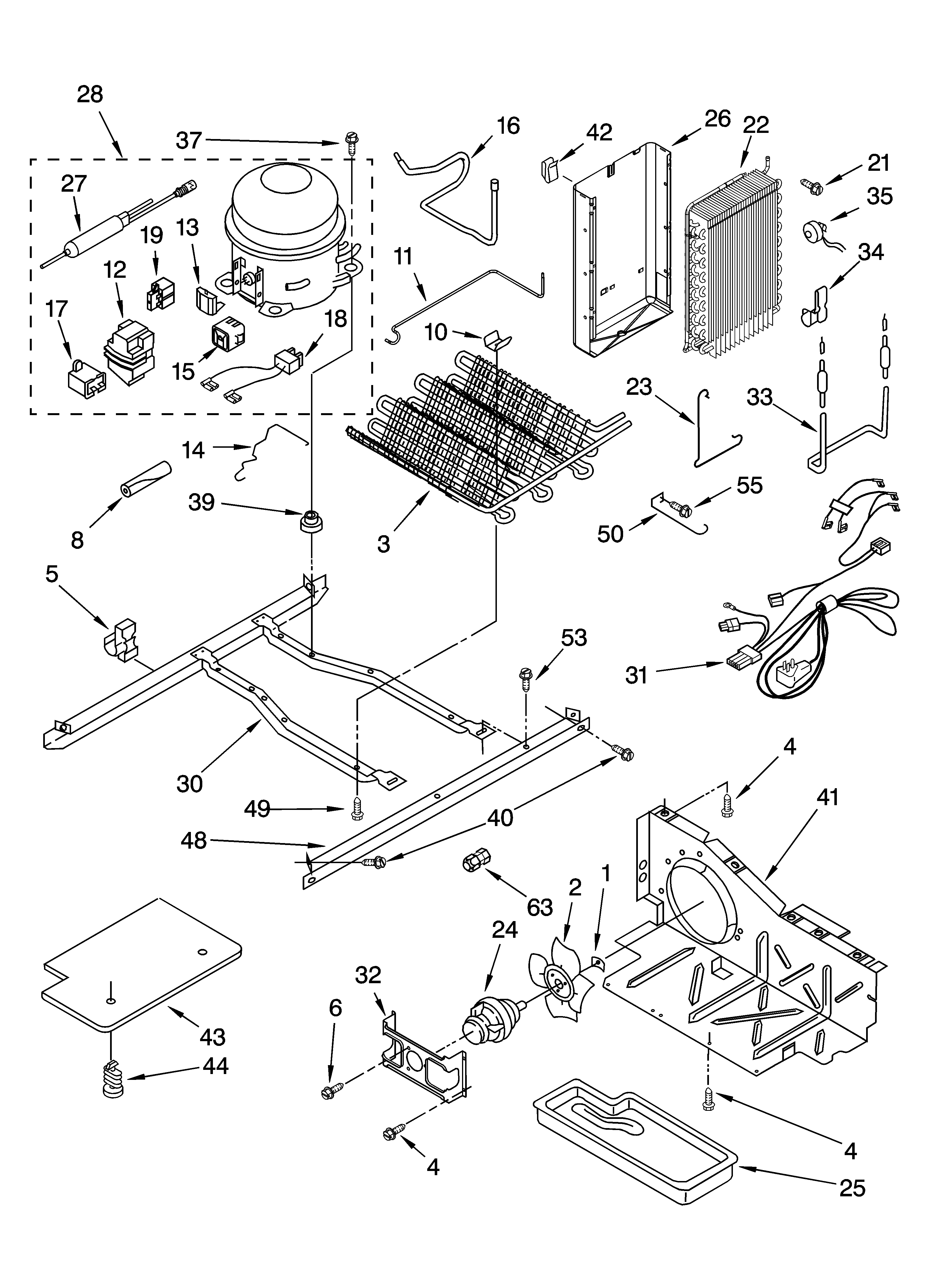 Whirlpool ED5GHGXMT00 unit parts diagram