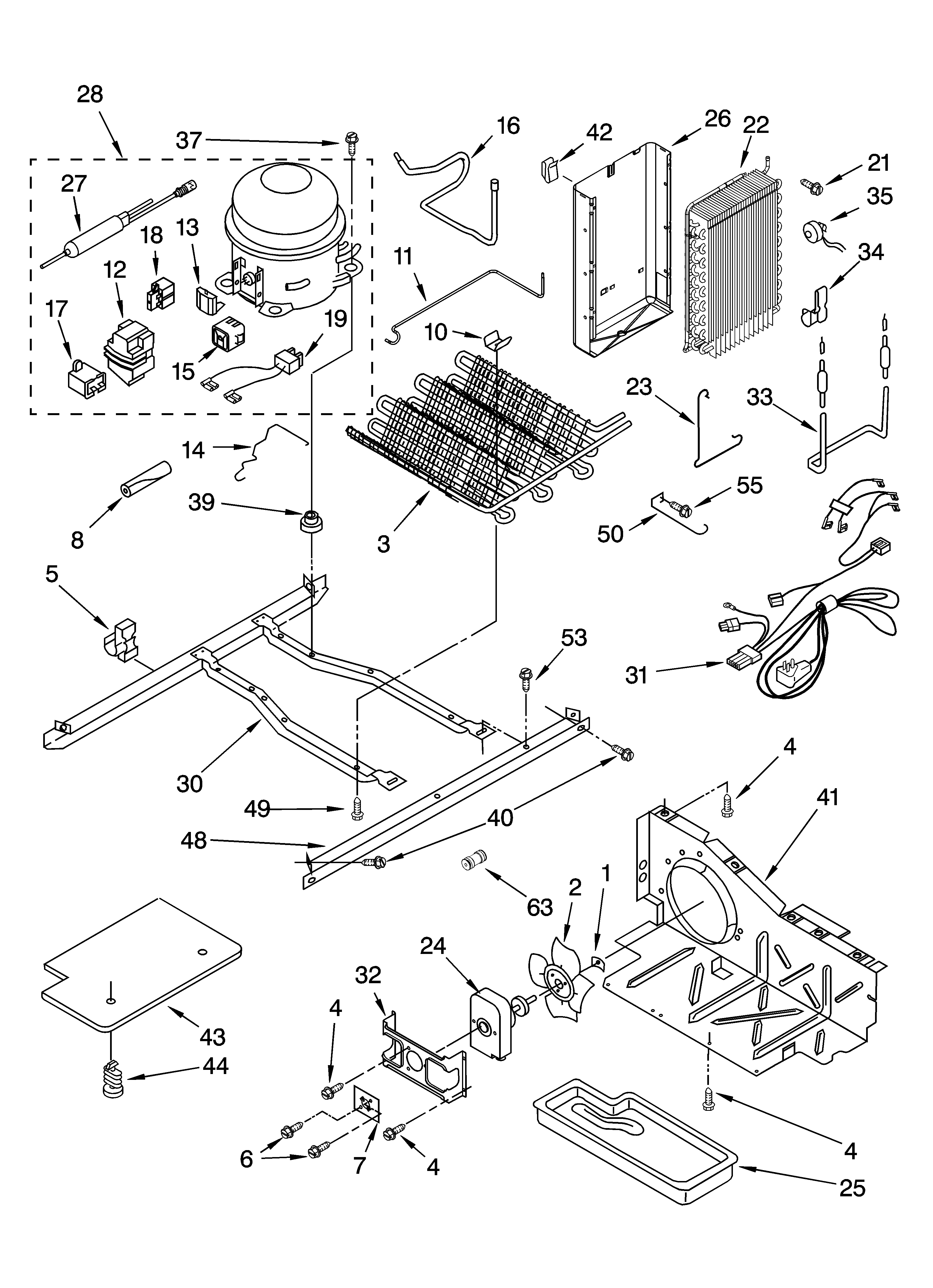 Whirlpool ED5GTGXNQ00 unit parts diagram