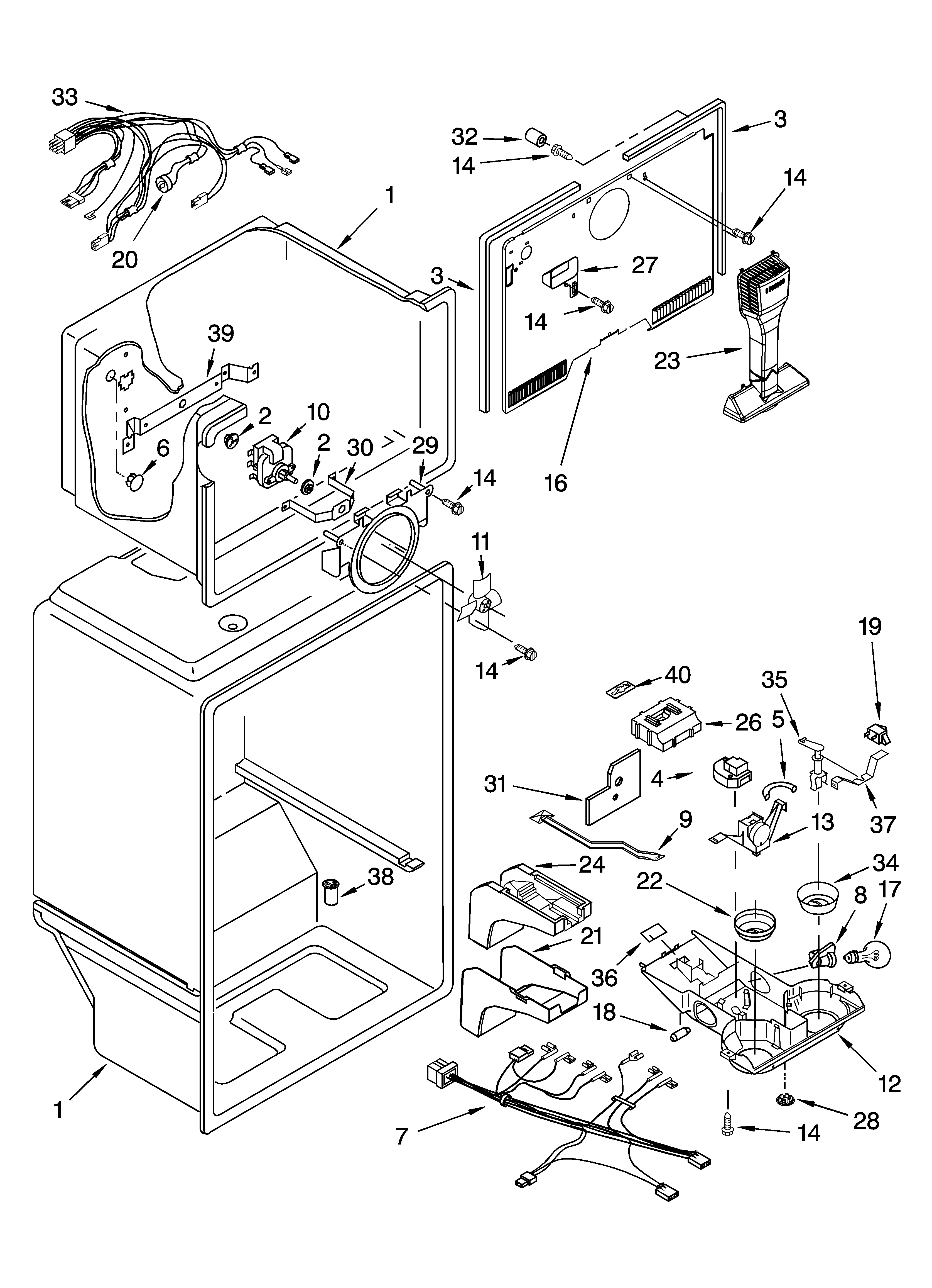 Whirlpool ET8LFKXKQ04 liner parts diagram