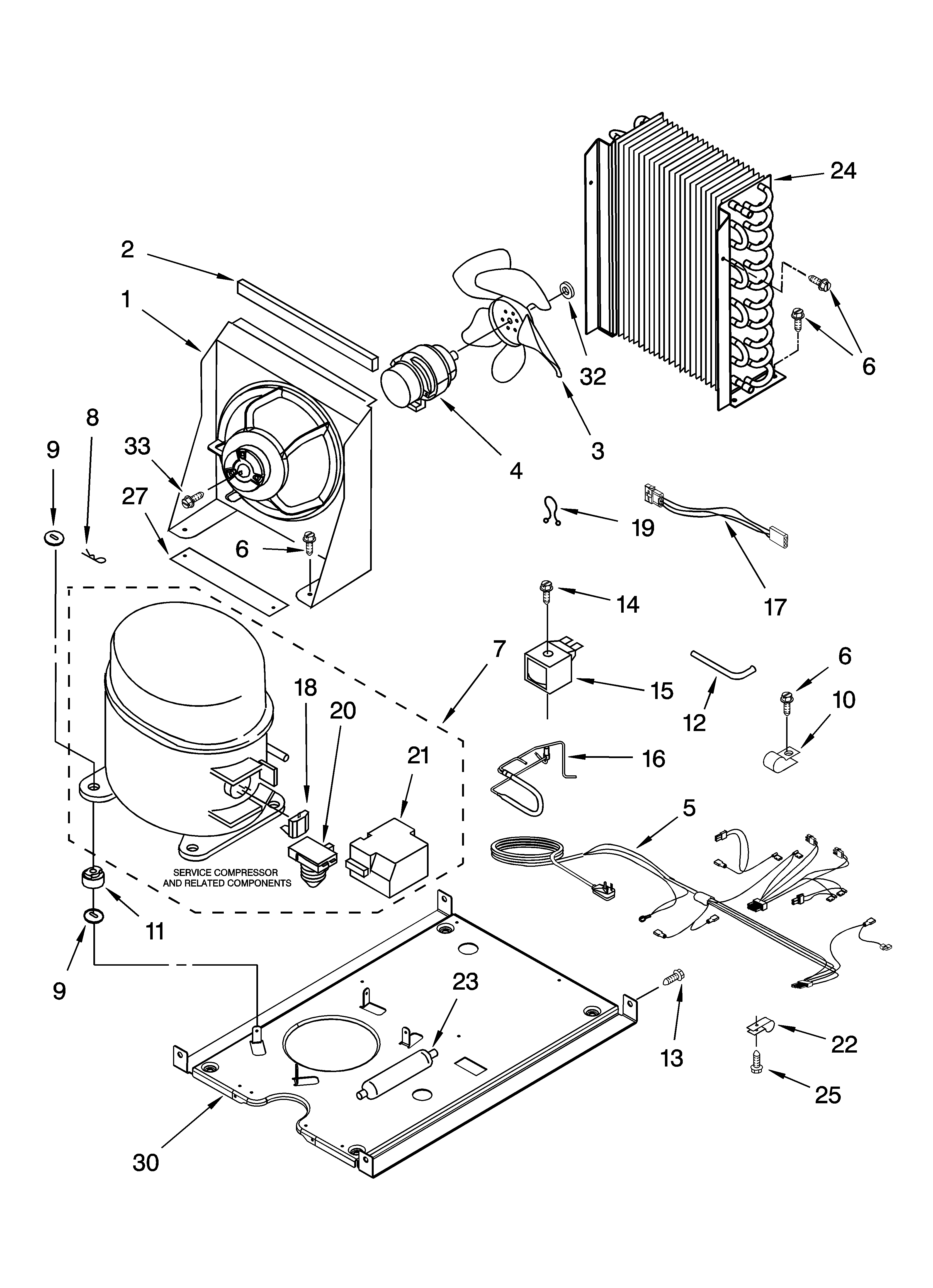 Whirlpool GI1500XHS6 unit parts diagram