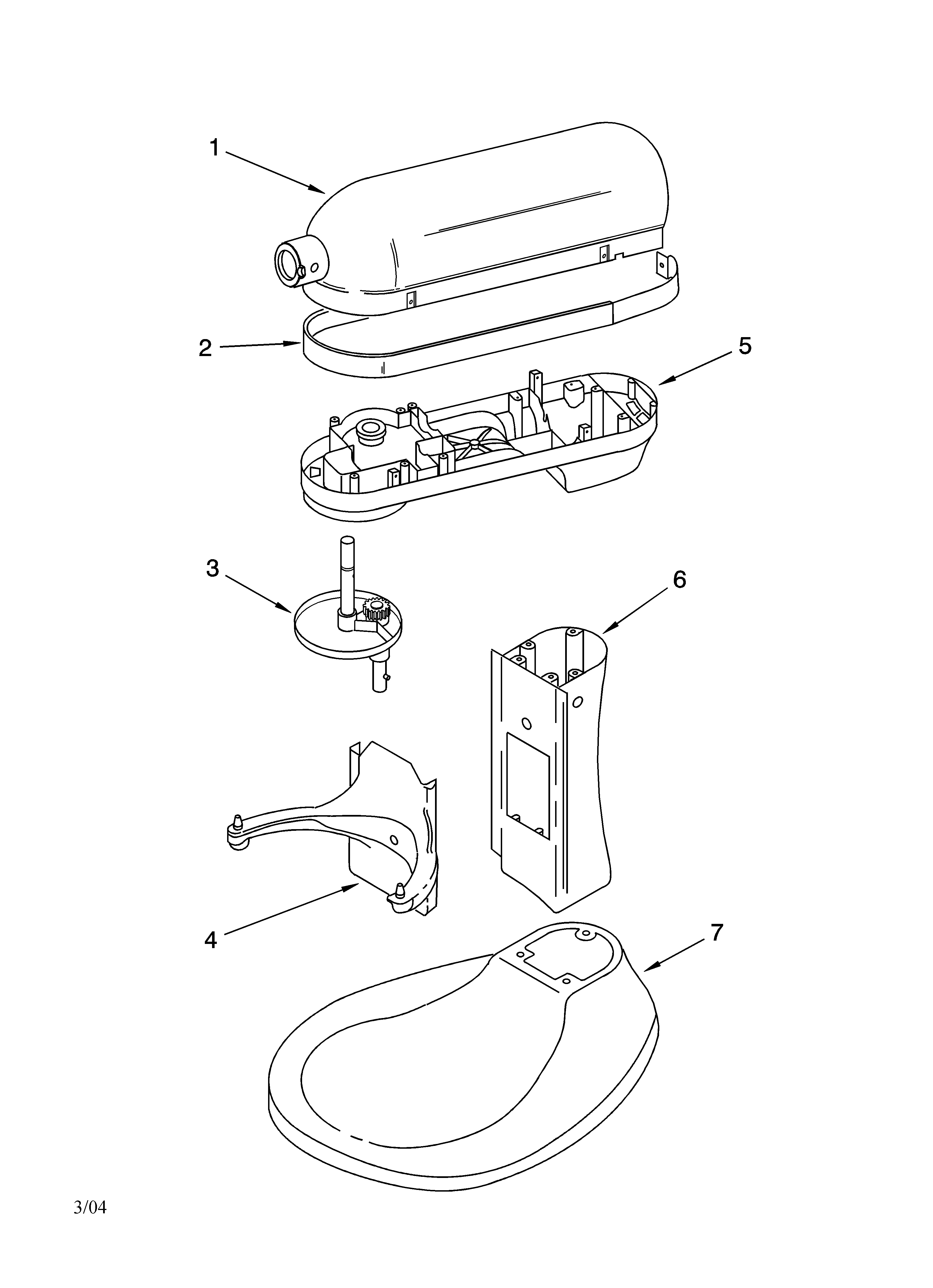 KitchenAid KD2661-3 color variation parts diagram
