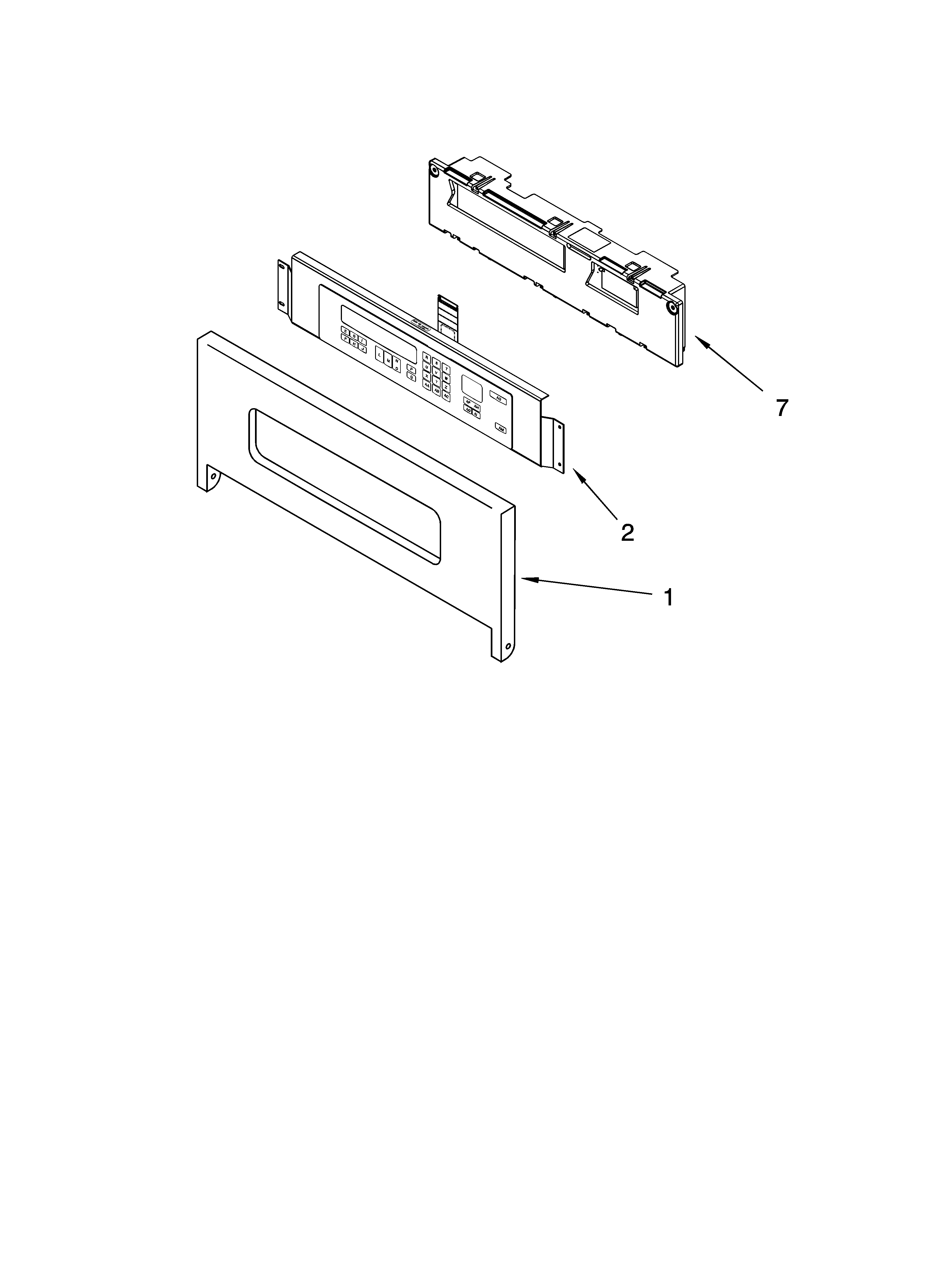 KitchenAid KEBC167MSS00 control panel parts diagram