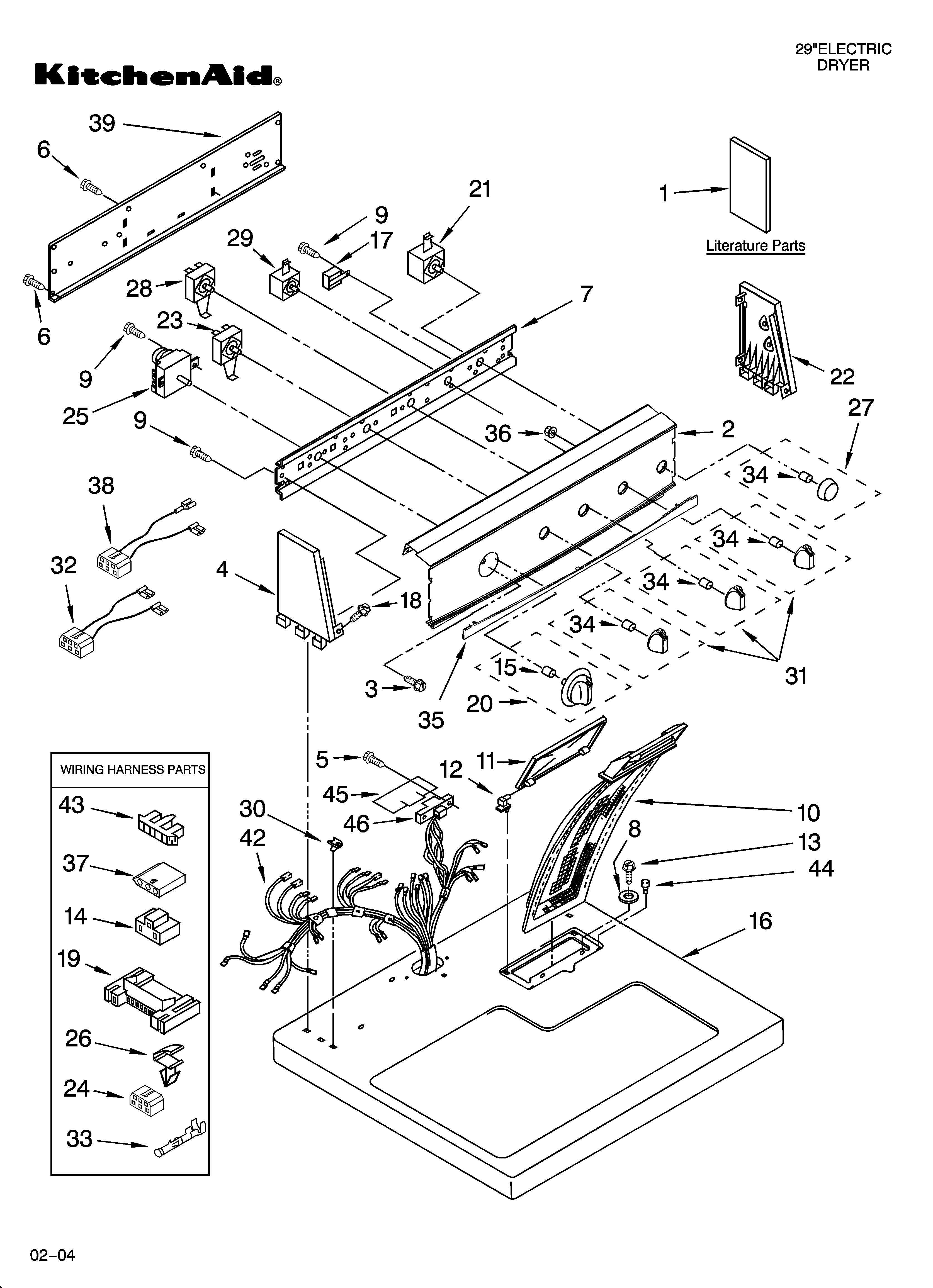 KitchenAid KEYS750LT1 top and console parts diagram