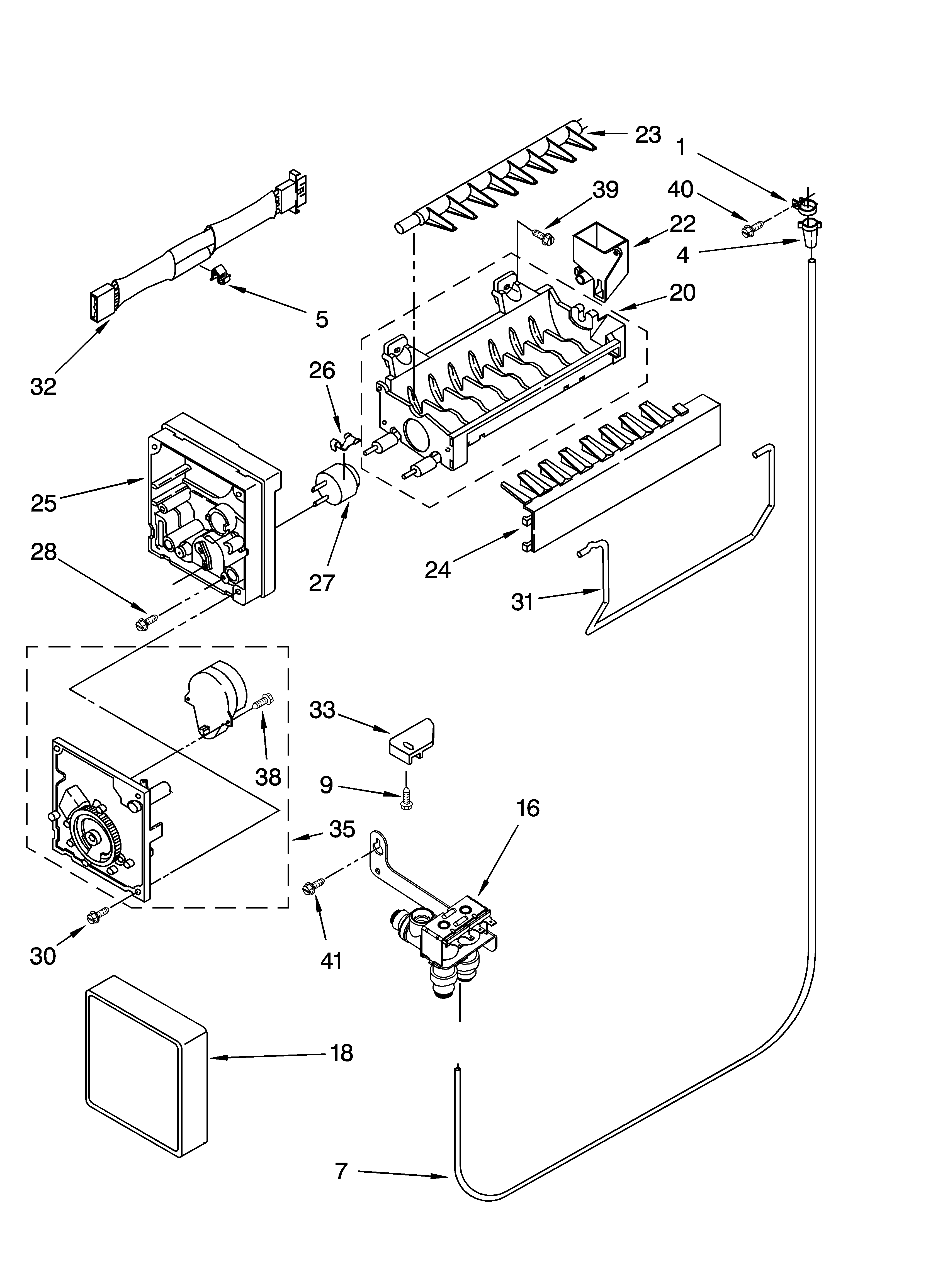 KitchenAid KTRP22EMBL00 icemaker parts diagram