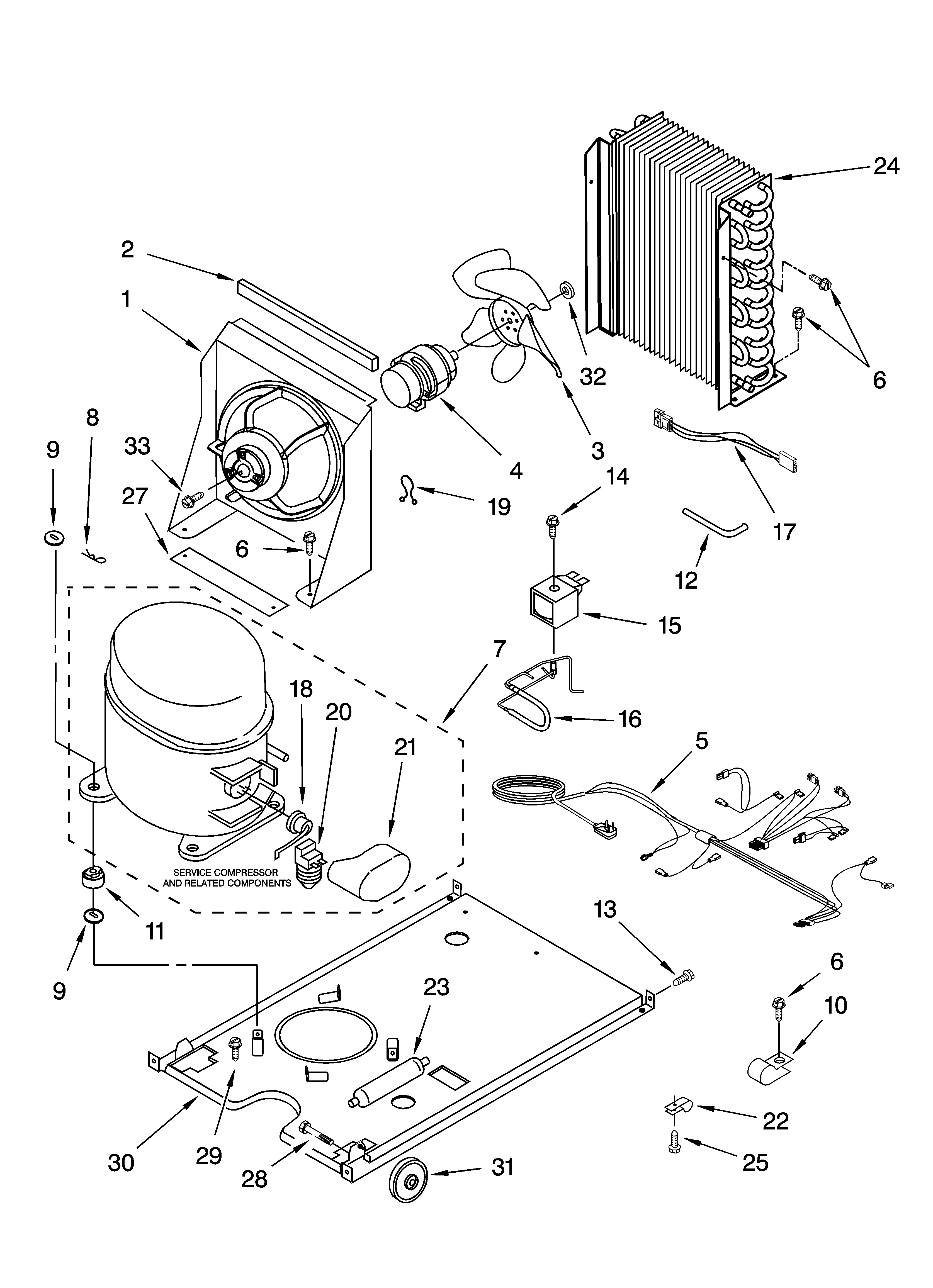 KitchenAid KUIS185JSS3 unit parts diagram