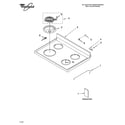 Whirlpool RF379LXMT0 cooktop parts diagram