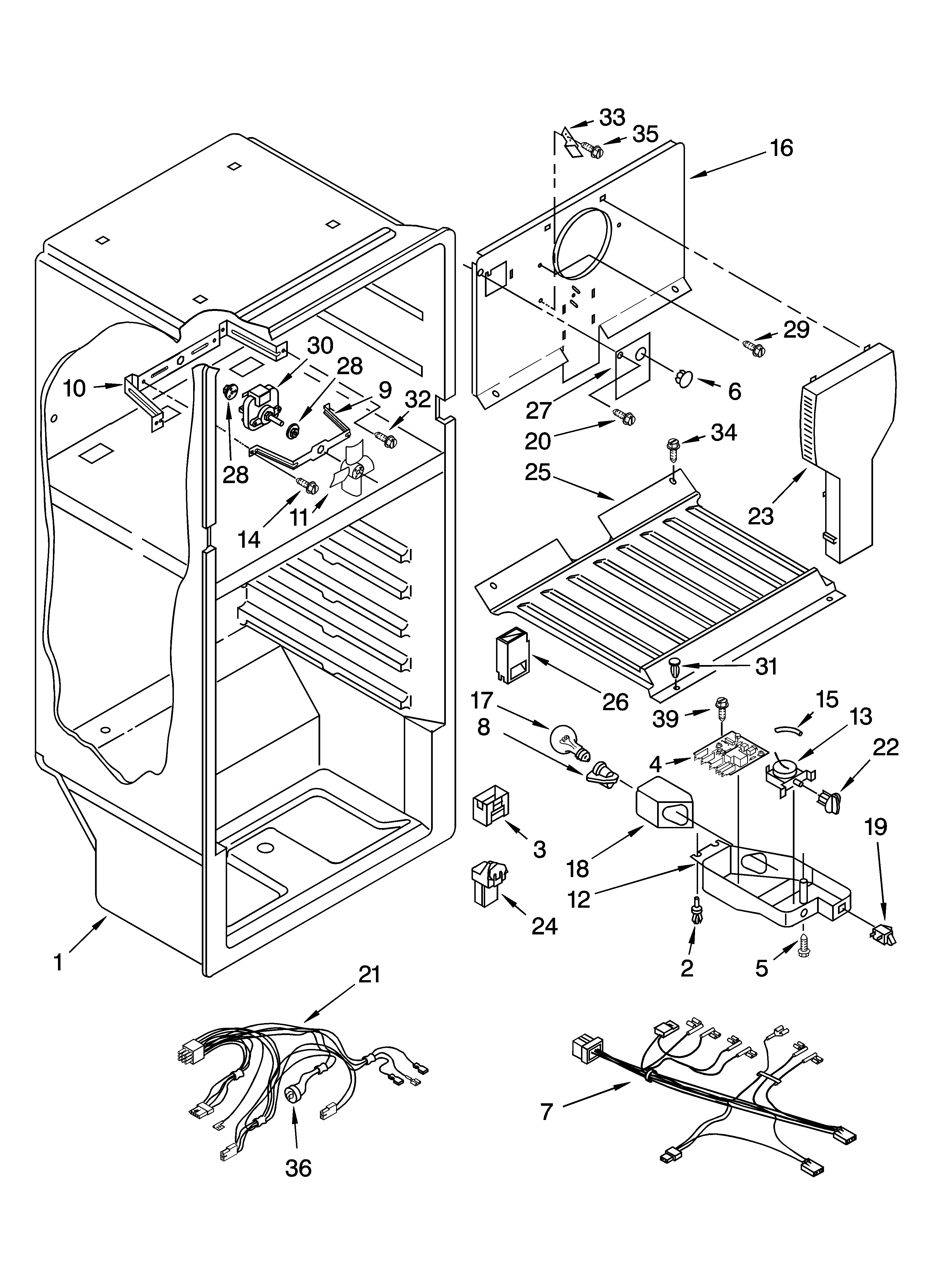 Roper RT14HDXPQ00 liner parts diagram