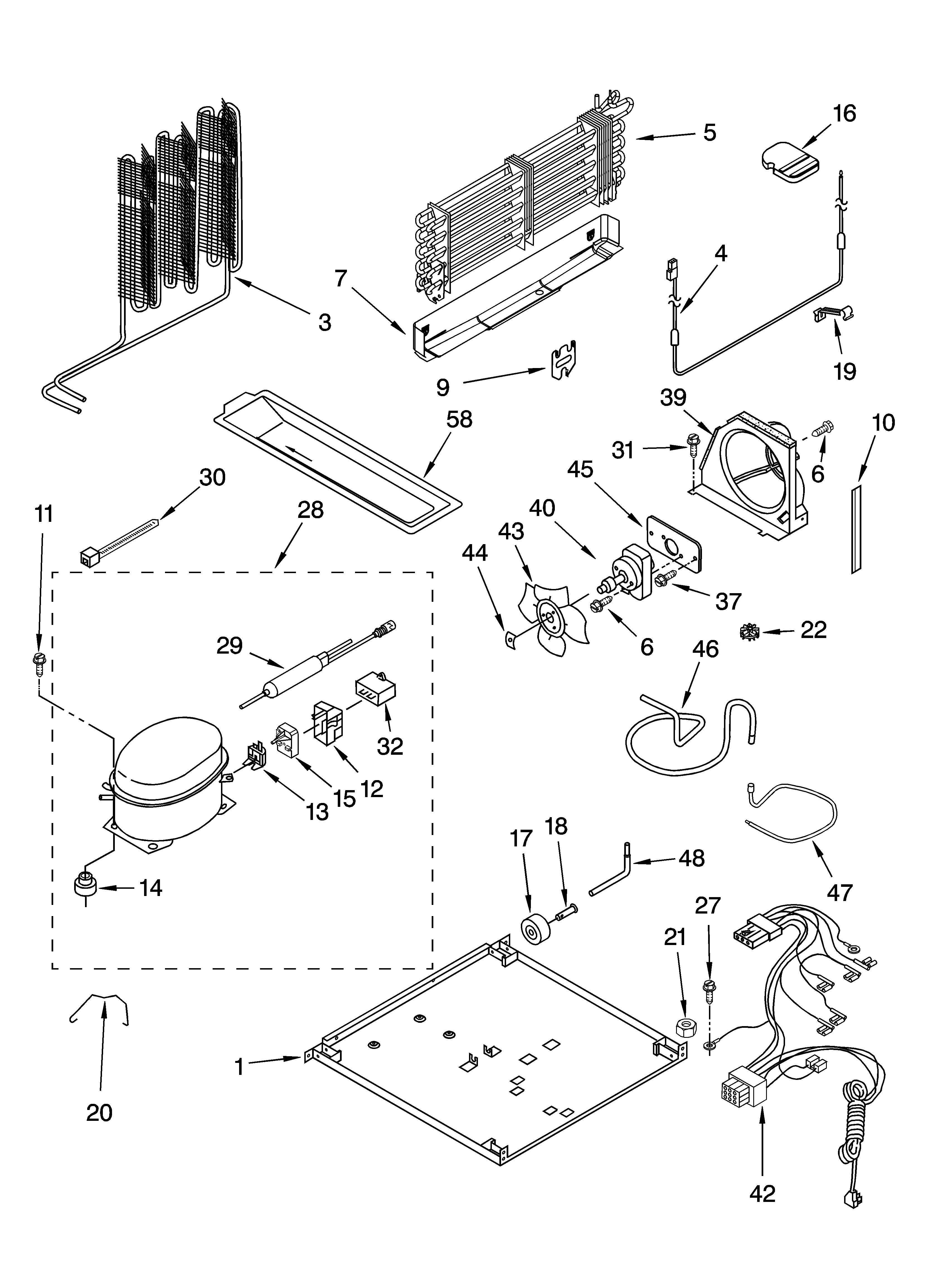 Roper RT21SKXLQ02 unit parts, optional parts diagram