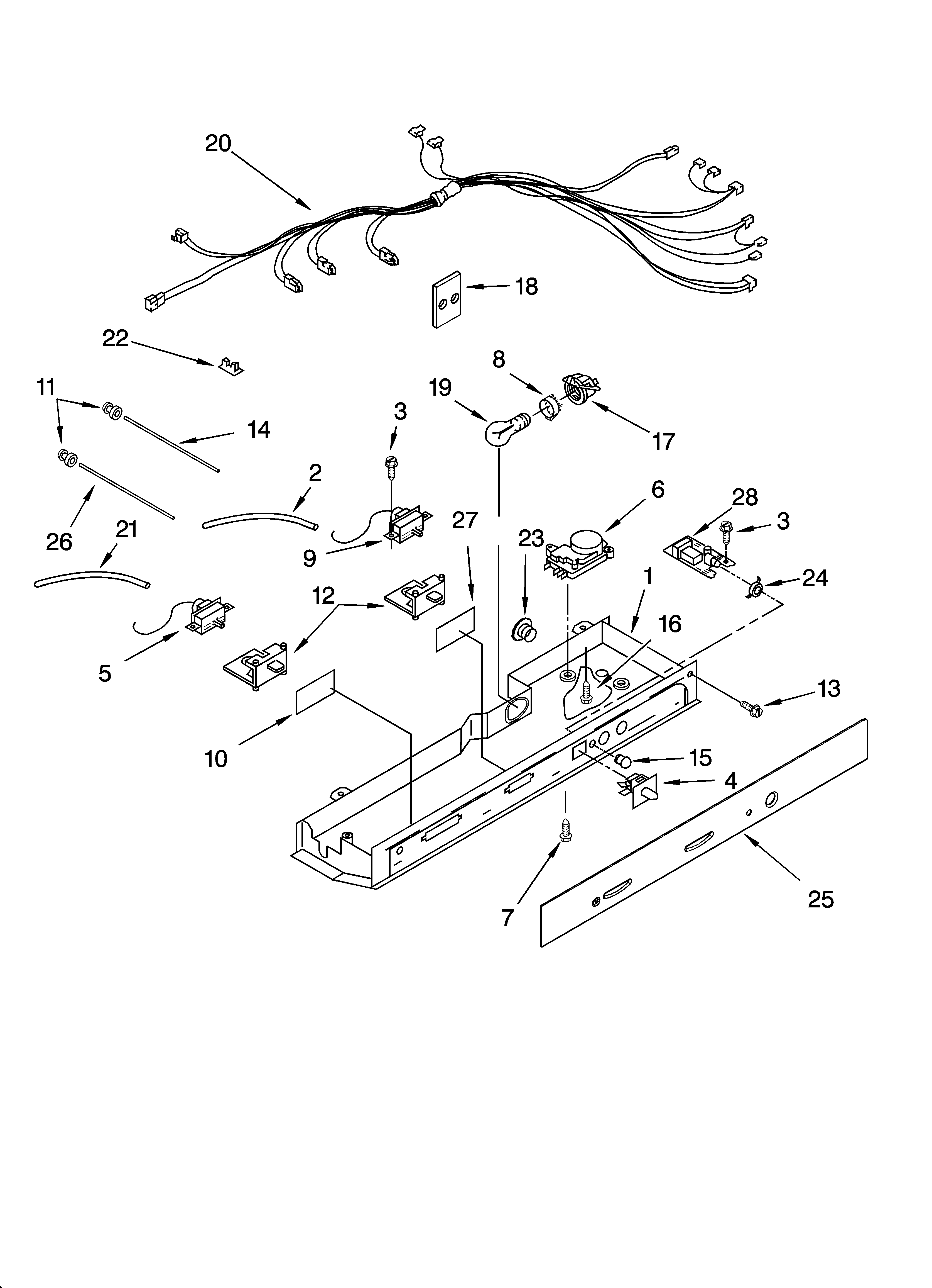 Whirlpool 6GD25DCXHS04 control parts diagram