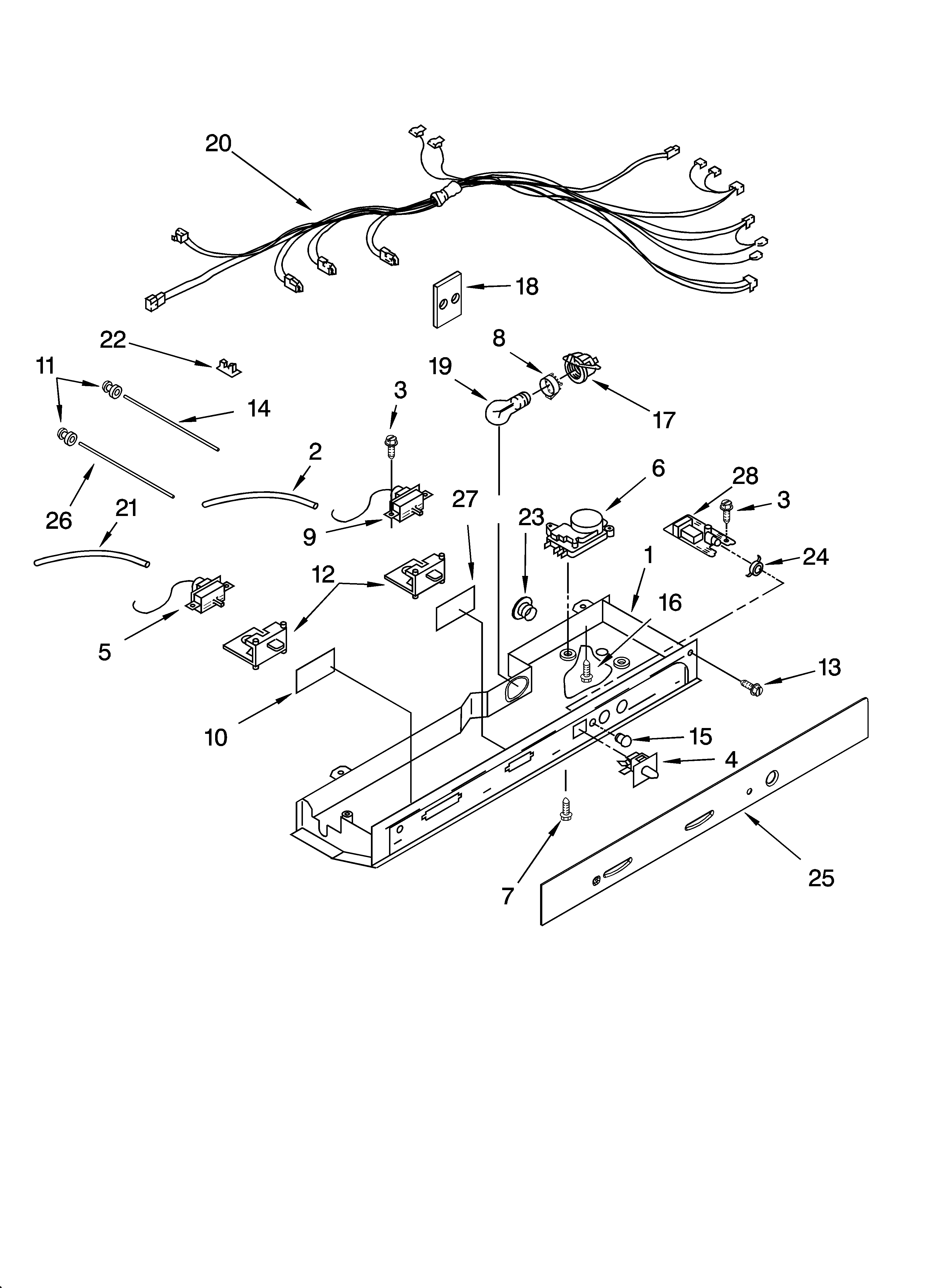 Whirlpool 6GD25DCXHW05 control parts diagram