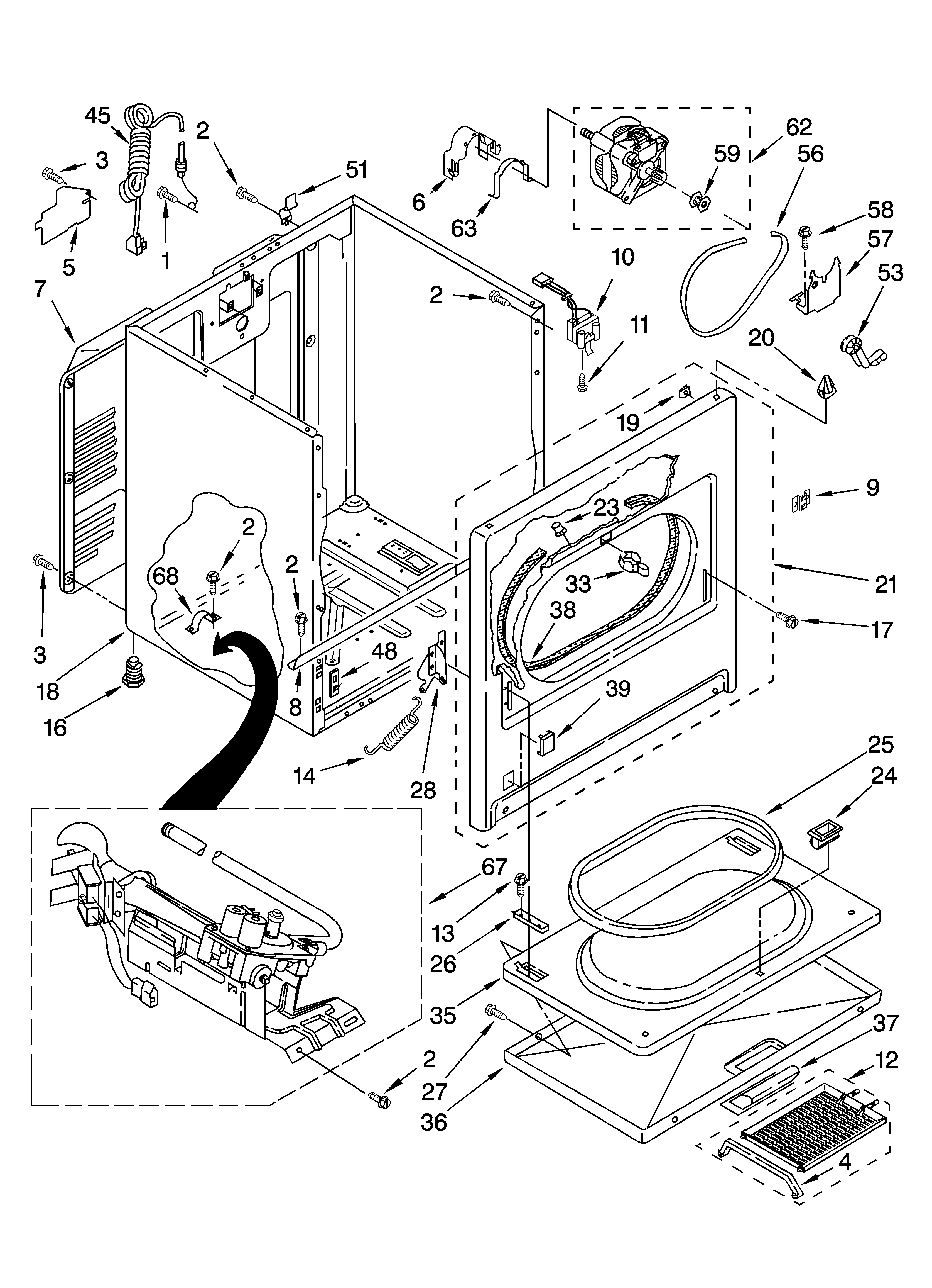 Kirkland 7MSGDS800MQ1 cabinet parts diagram