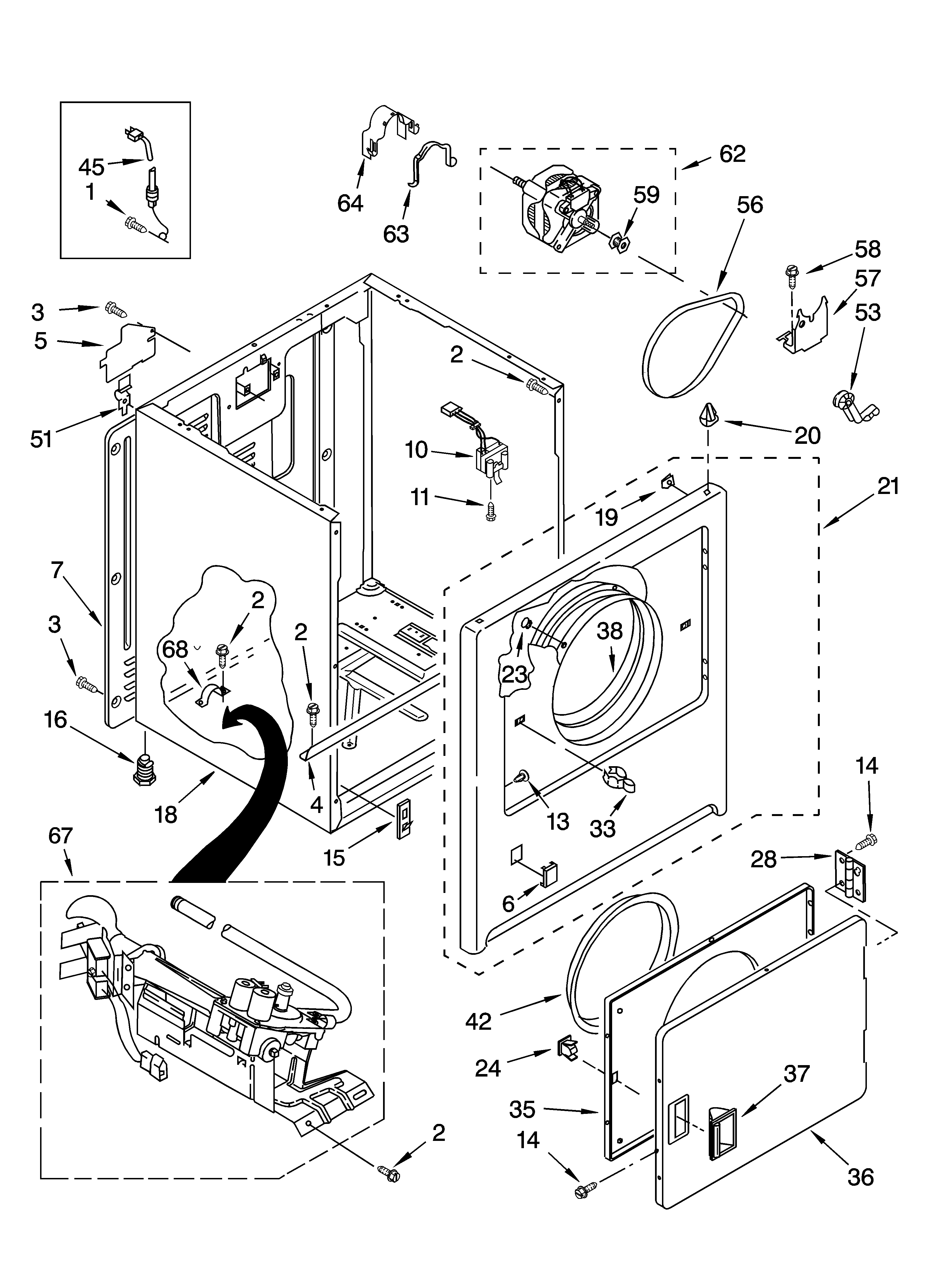 Kirkland 7MSGDX600MQ1 cabinet parts diagram