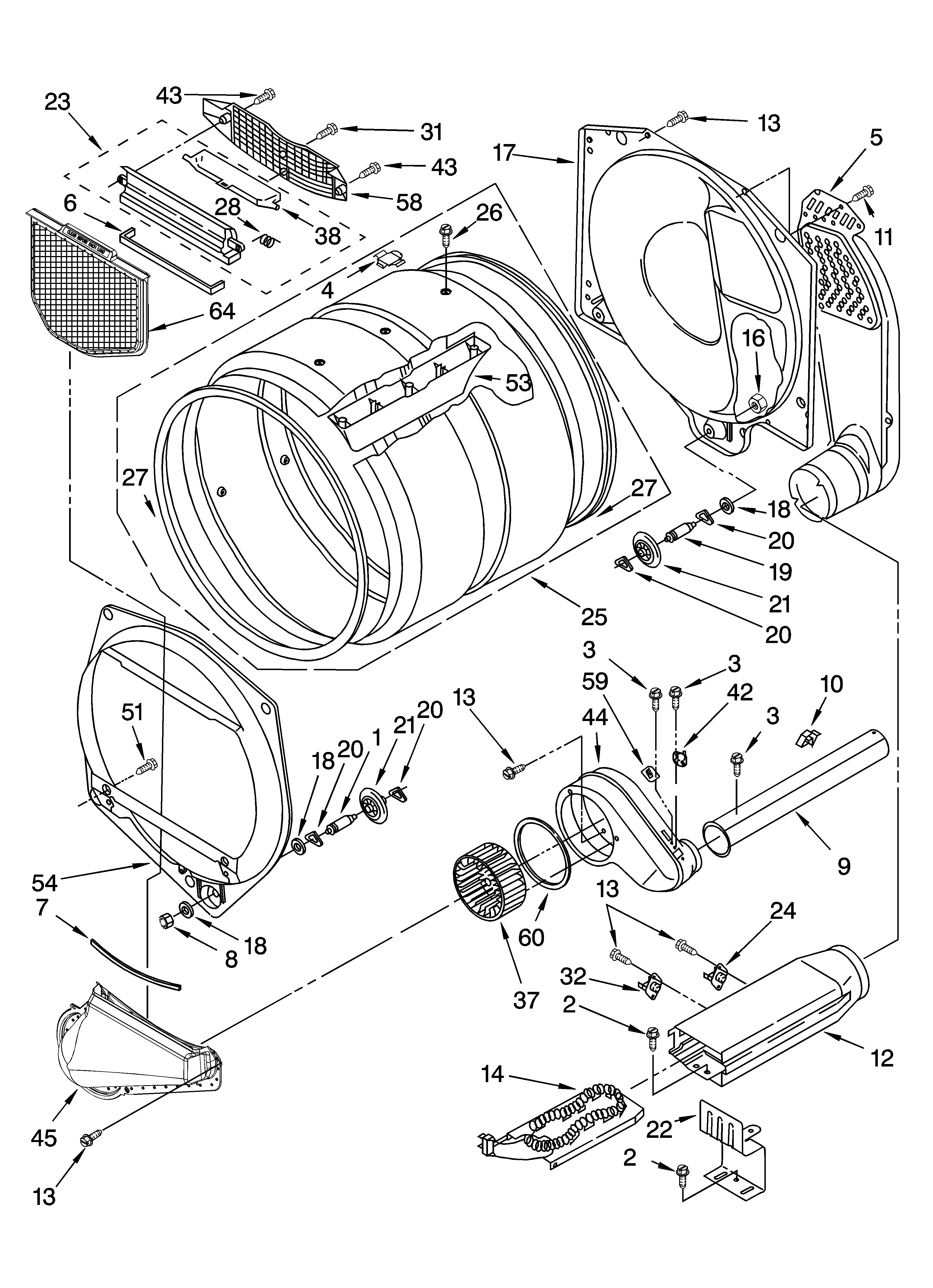 Whirlpool CEE2790KQ2 bulkhead parts and optional parts (not included) diagram