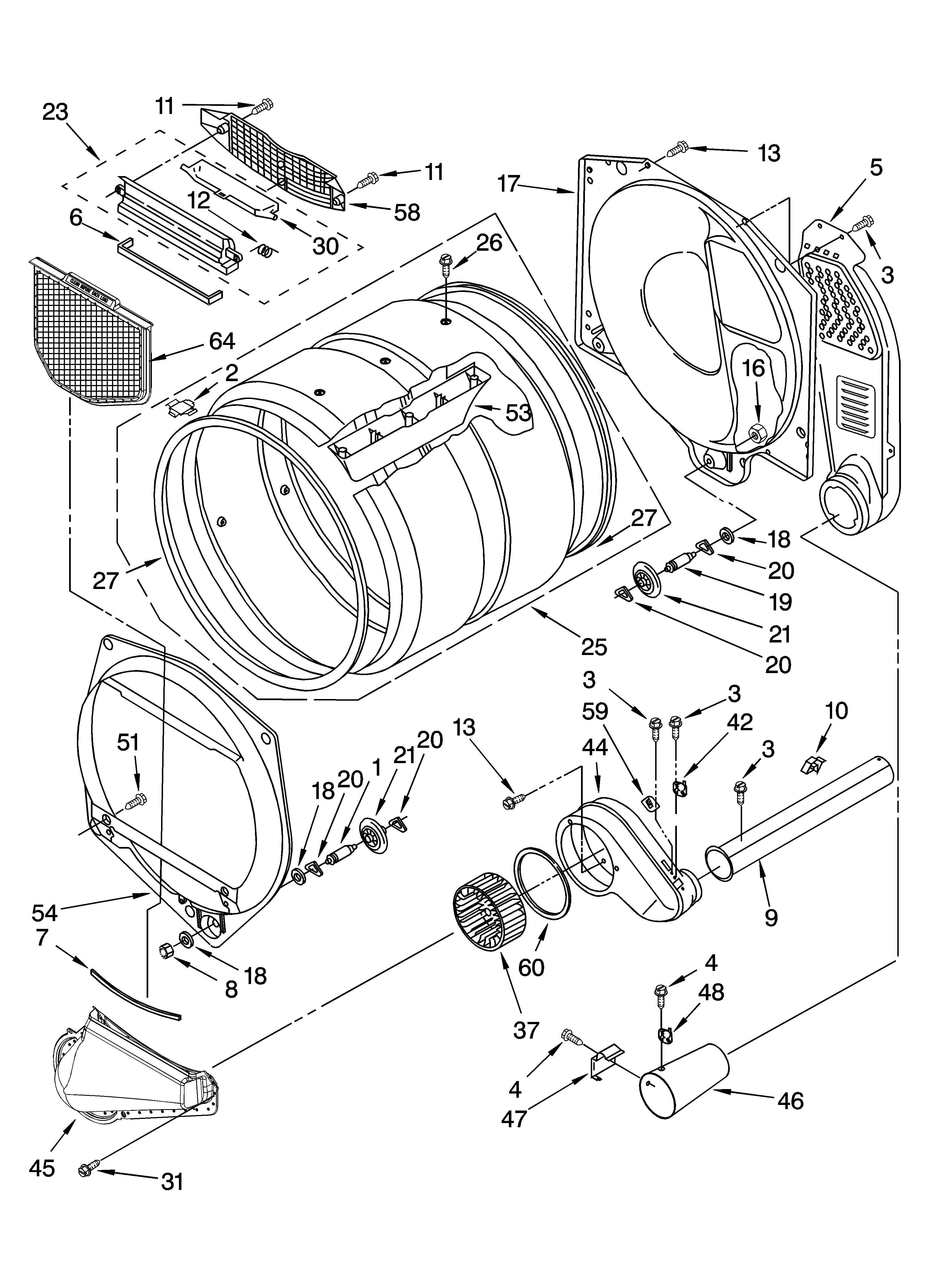 Whirlpool CGE2761KQ2 bulkhead parts and optional parts (not included) diagram
