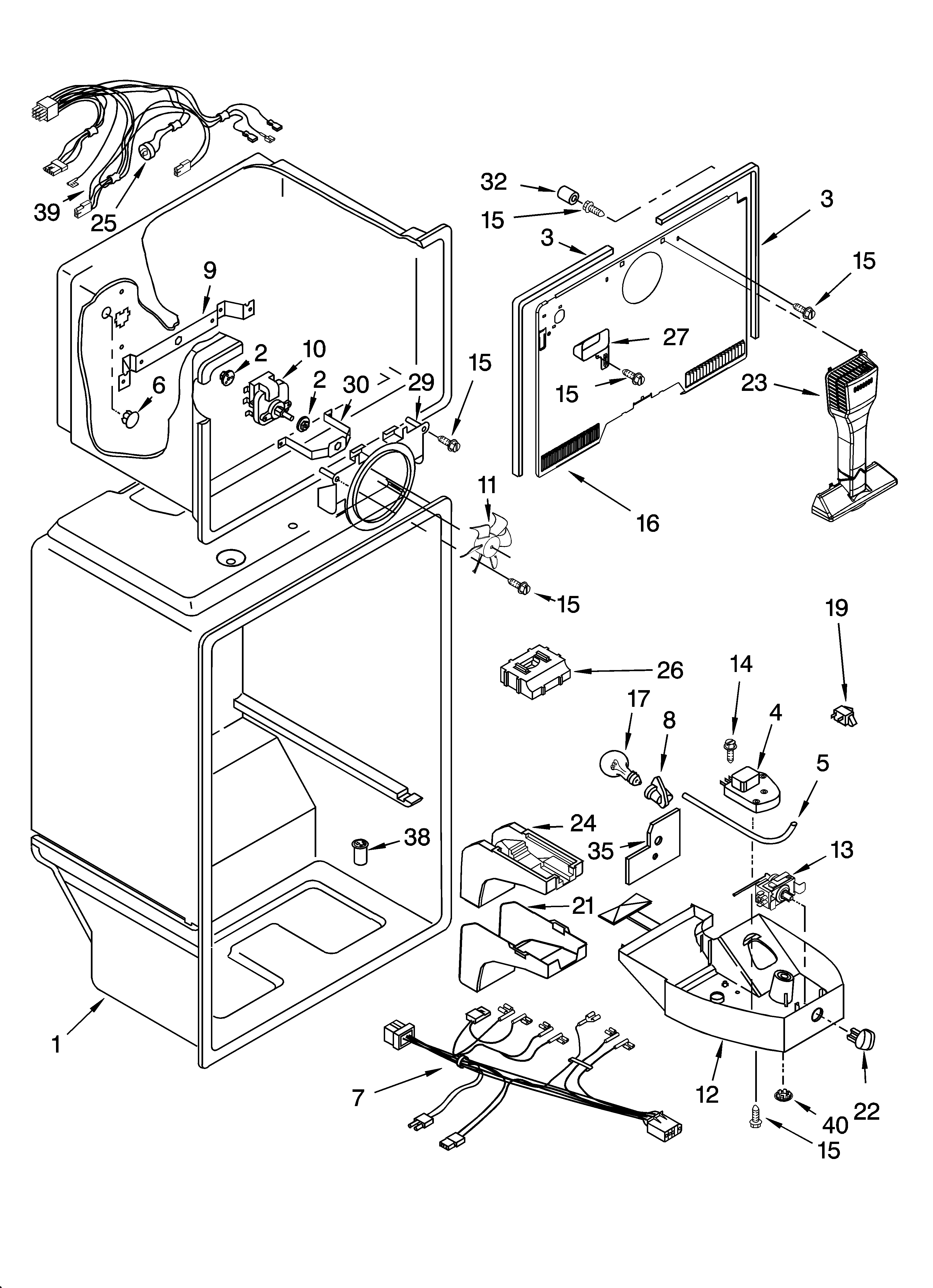 Crosley CT21GKXPT00 liner parts diagram
