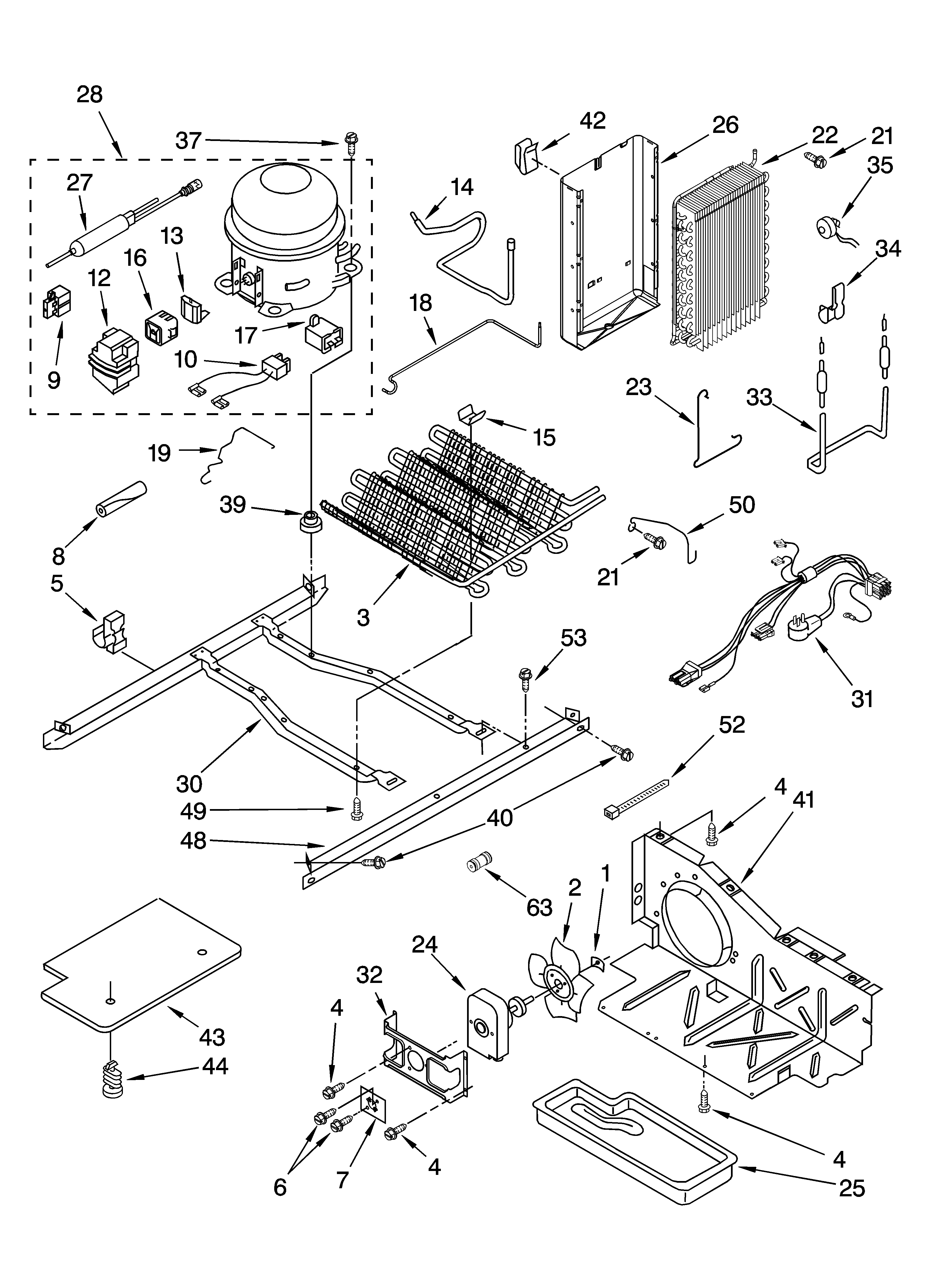 Whirlpool ED5RHEXNL00 unit parts diagram