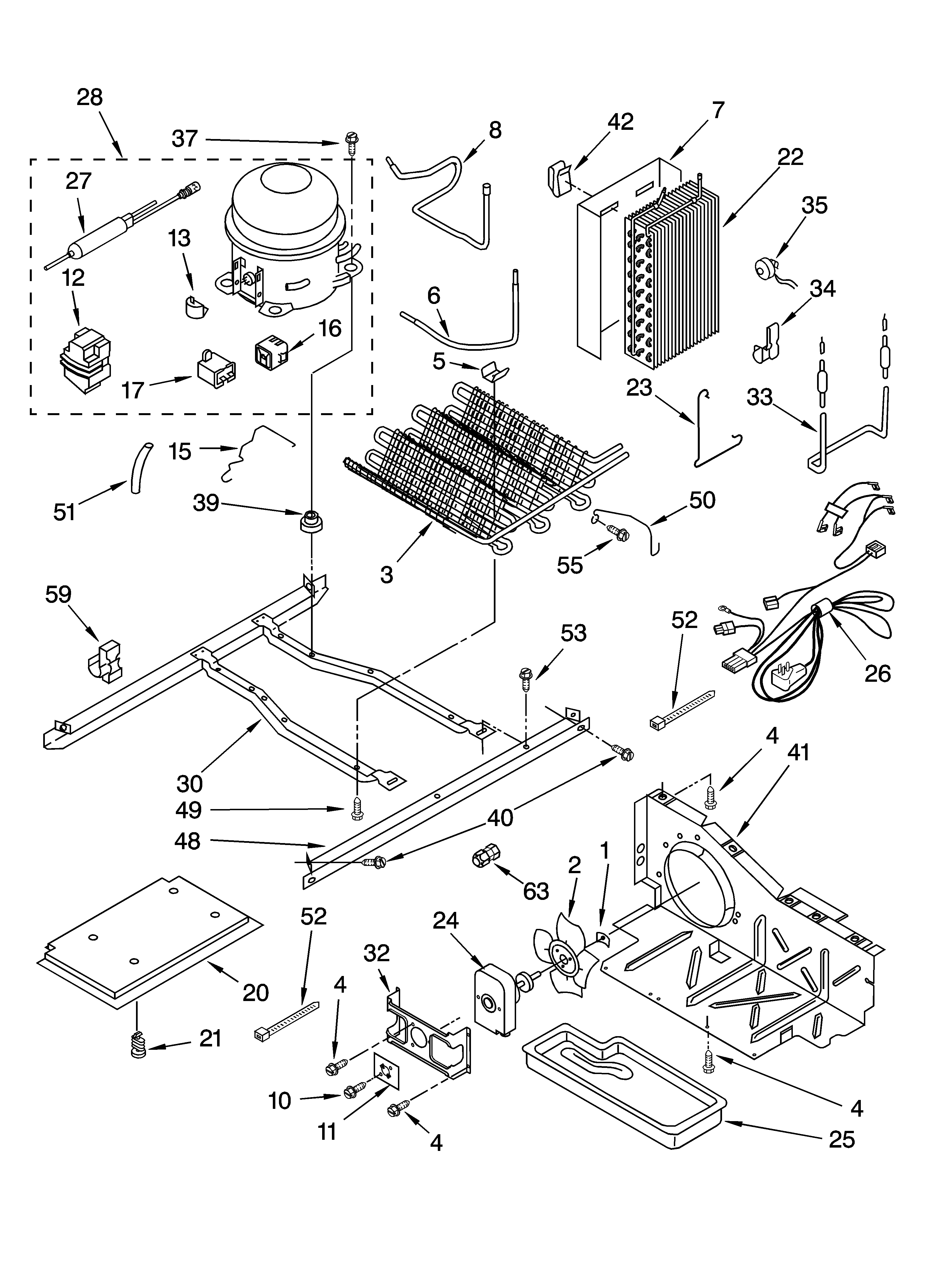 Whirlpool ED5SHAXMB00 unit parts diagram