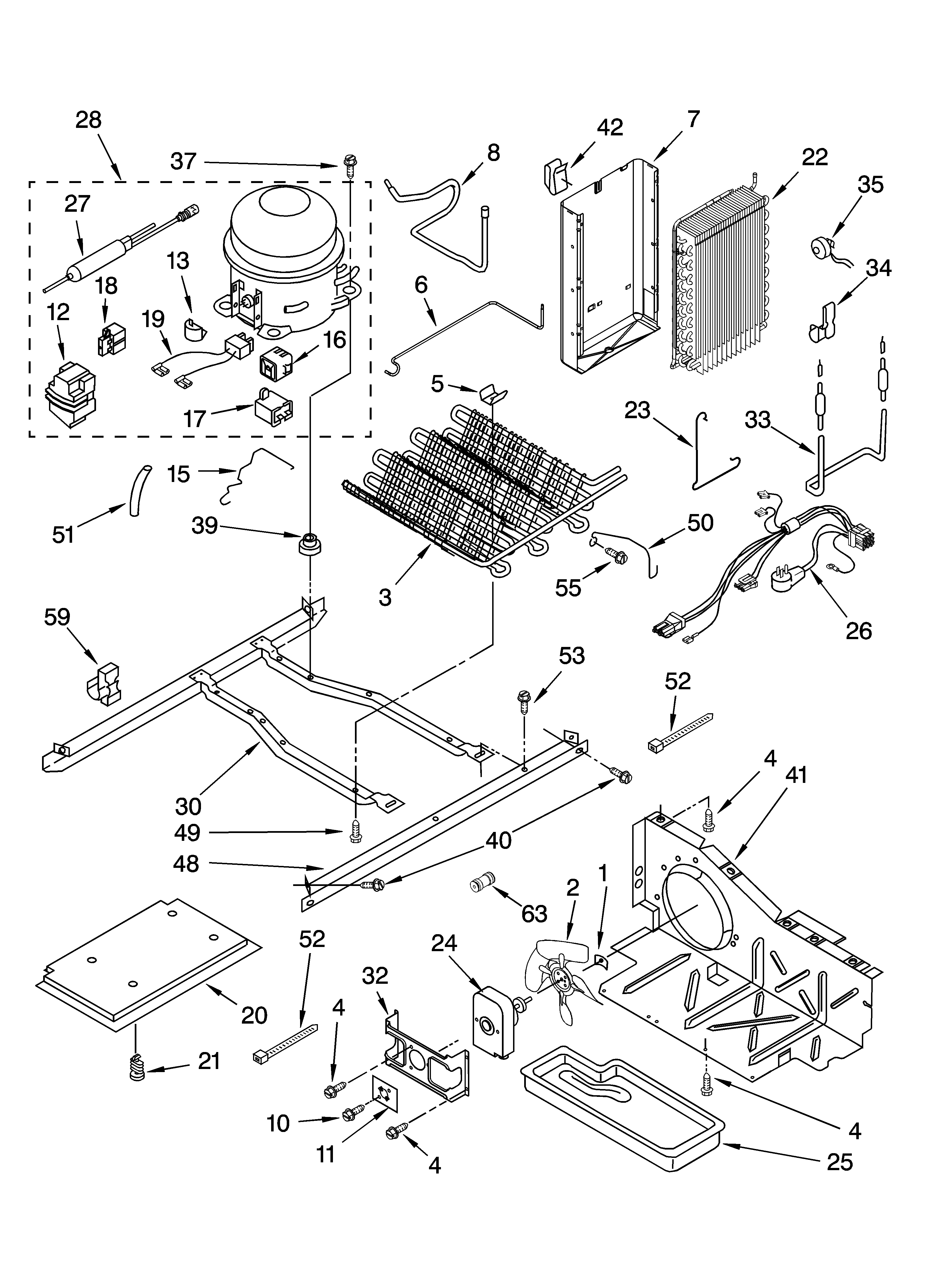 Whirlpool GD5YHAXNL00 unit parts diagram