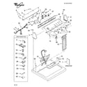 Whirlpool GGW9878PW0 top and console parts diagram