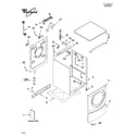 Whirlpool GHW9250MQ2 top and cabinet parts diagram