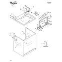 Whirlpool GST9679PW0 top and cabinet parts diagram