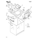 Whirlpool GSX9750PW0 top and cabinet parts diagram