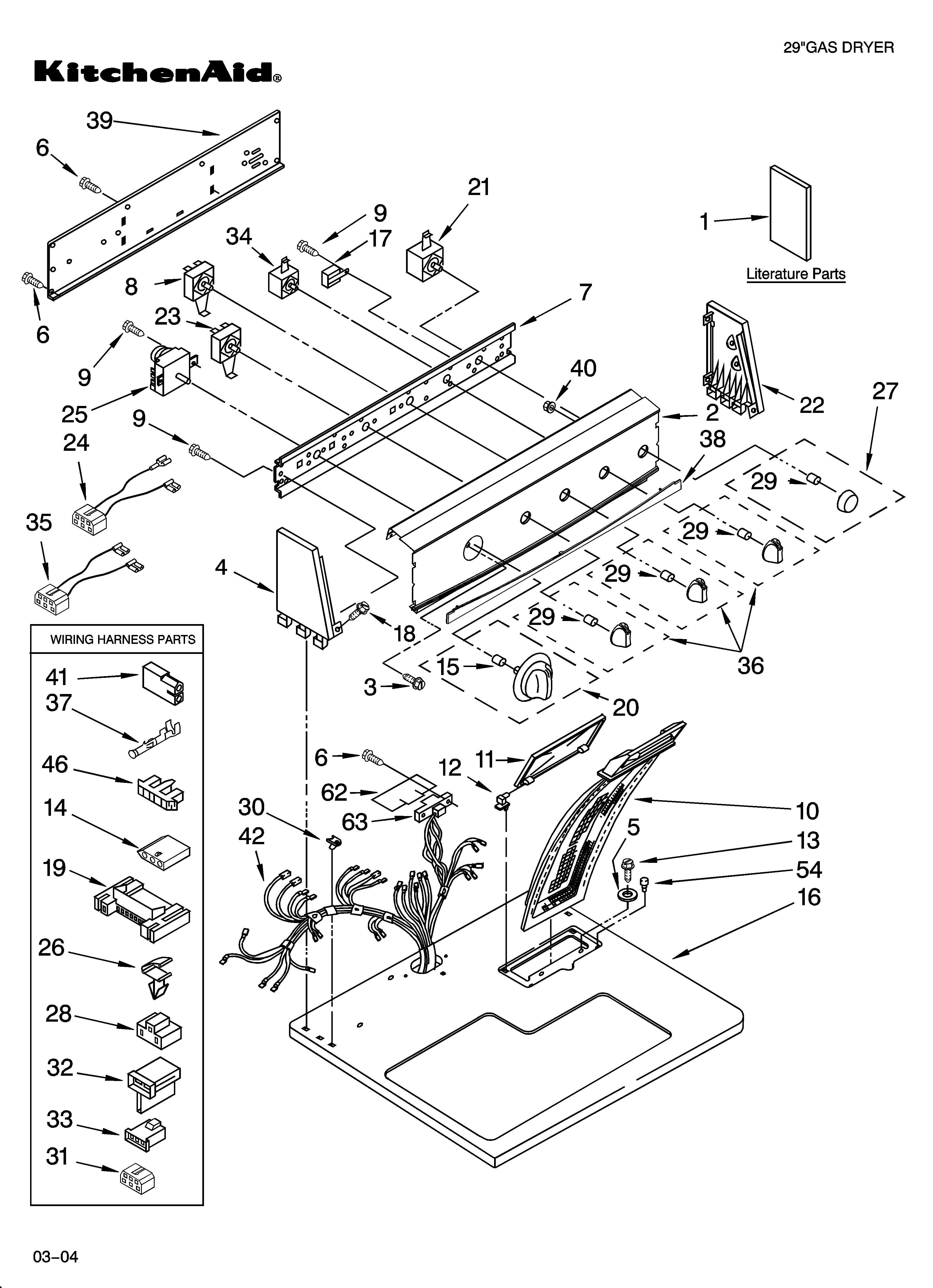 KitchenAid KGYS750LQ1 top and console parts diagram