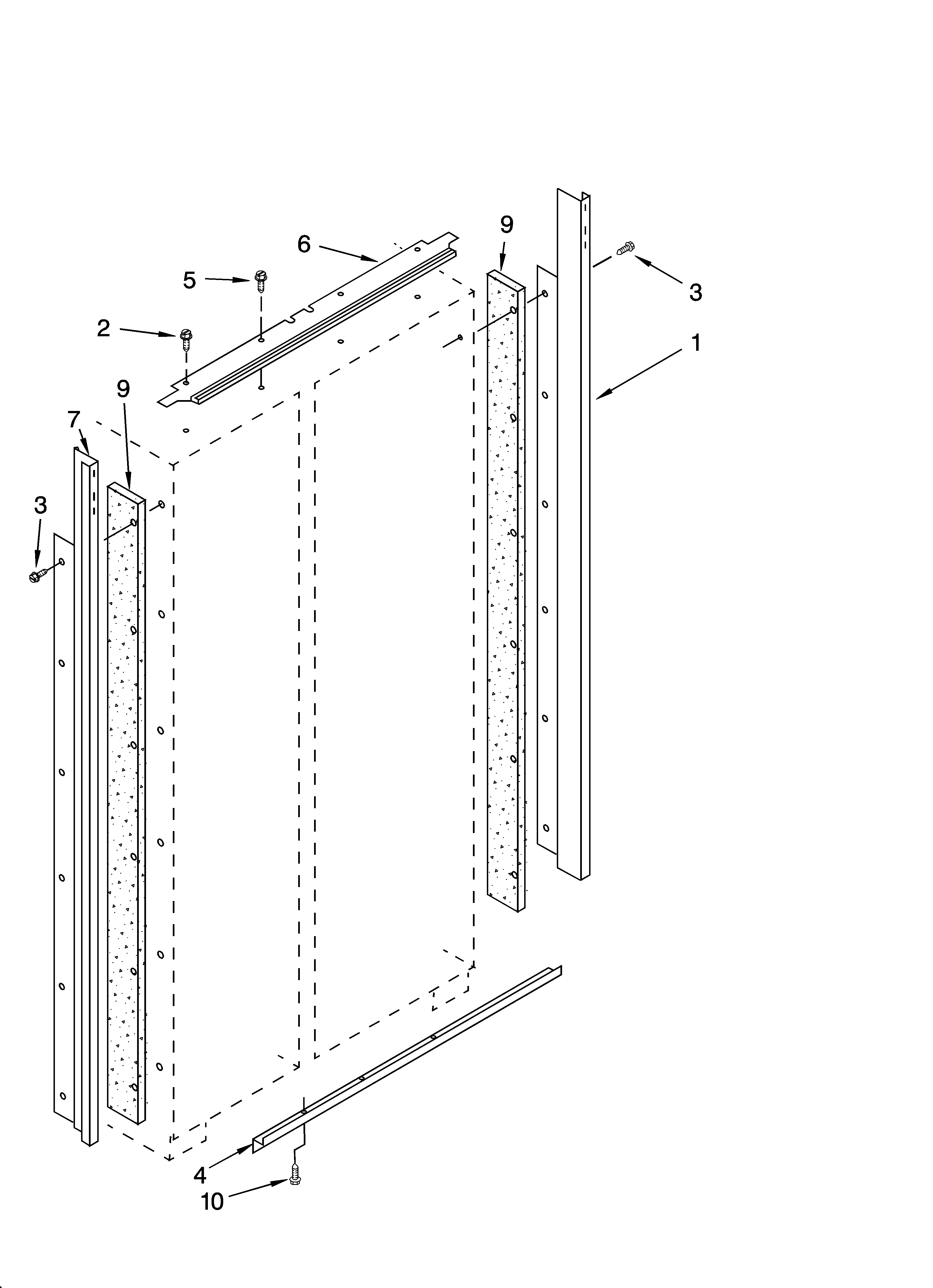 KitchenAid KSSS48QKX01 cabinet trim parts diagram
