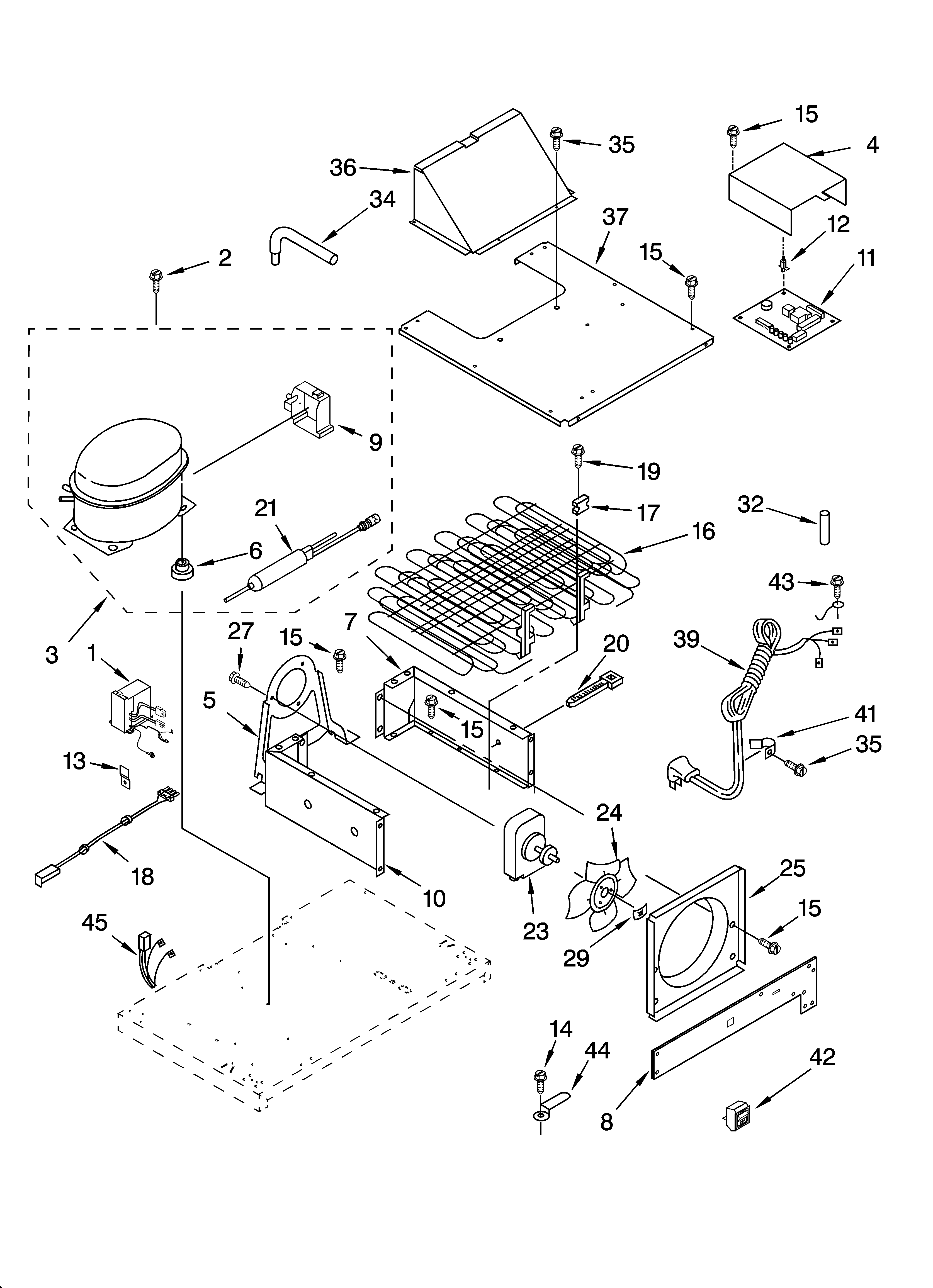 KitchenAid KSSS48QKX01 upper unit parts diagram