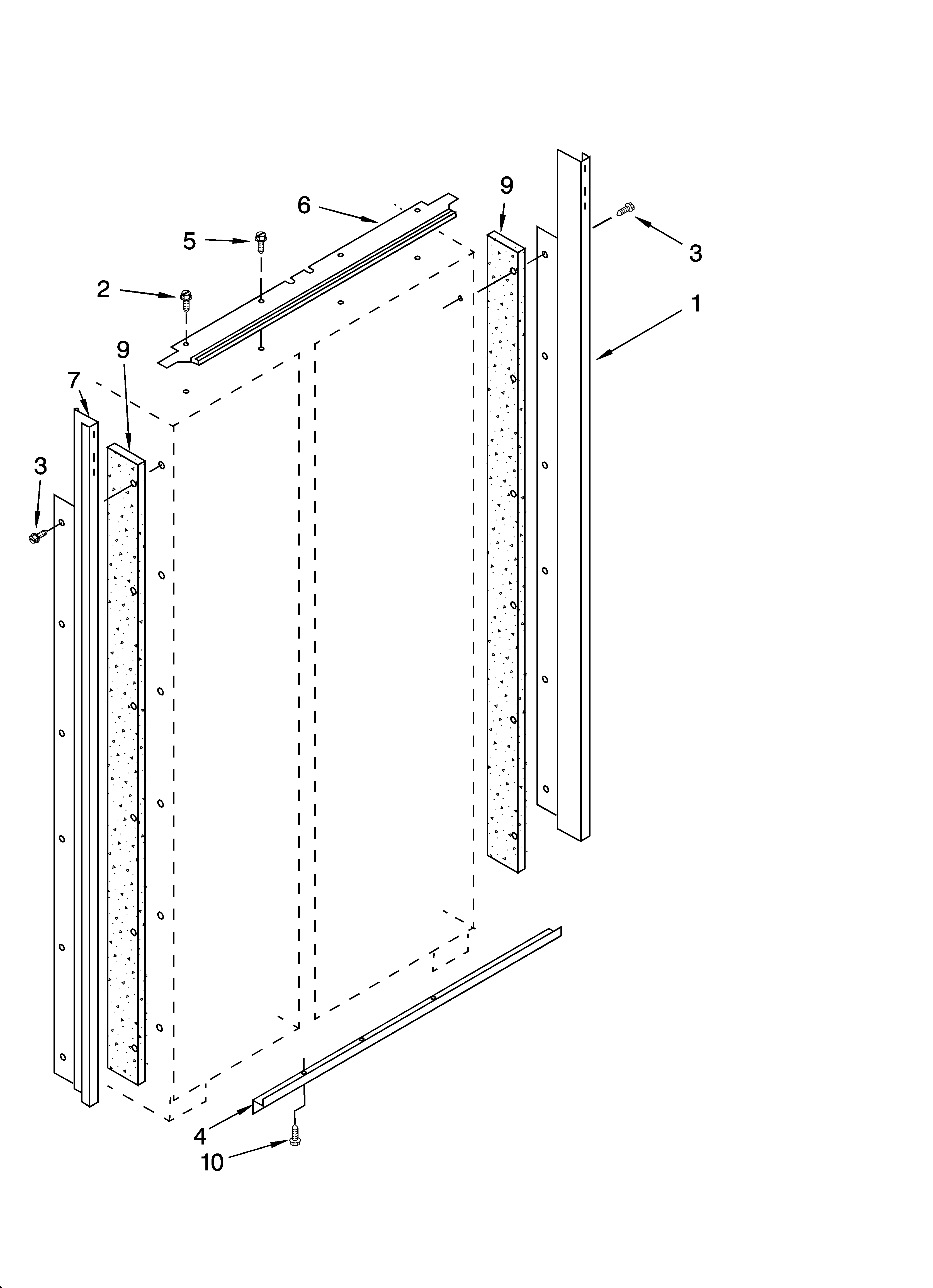 KitchenAid KSSS48QKX02 cabinet trim parts diagram