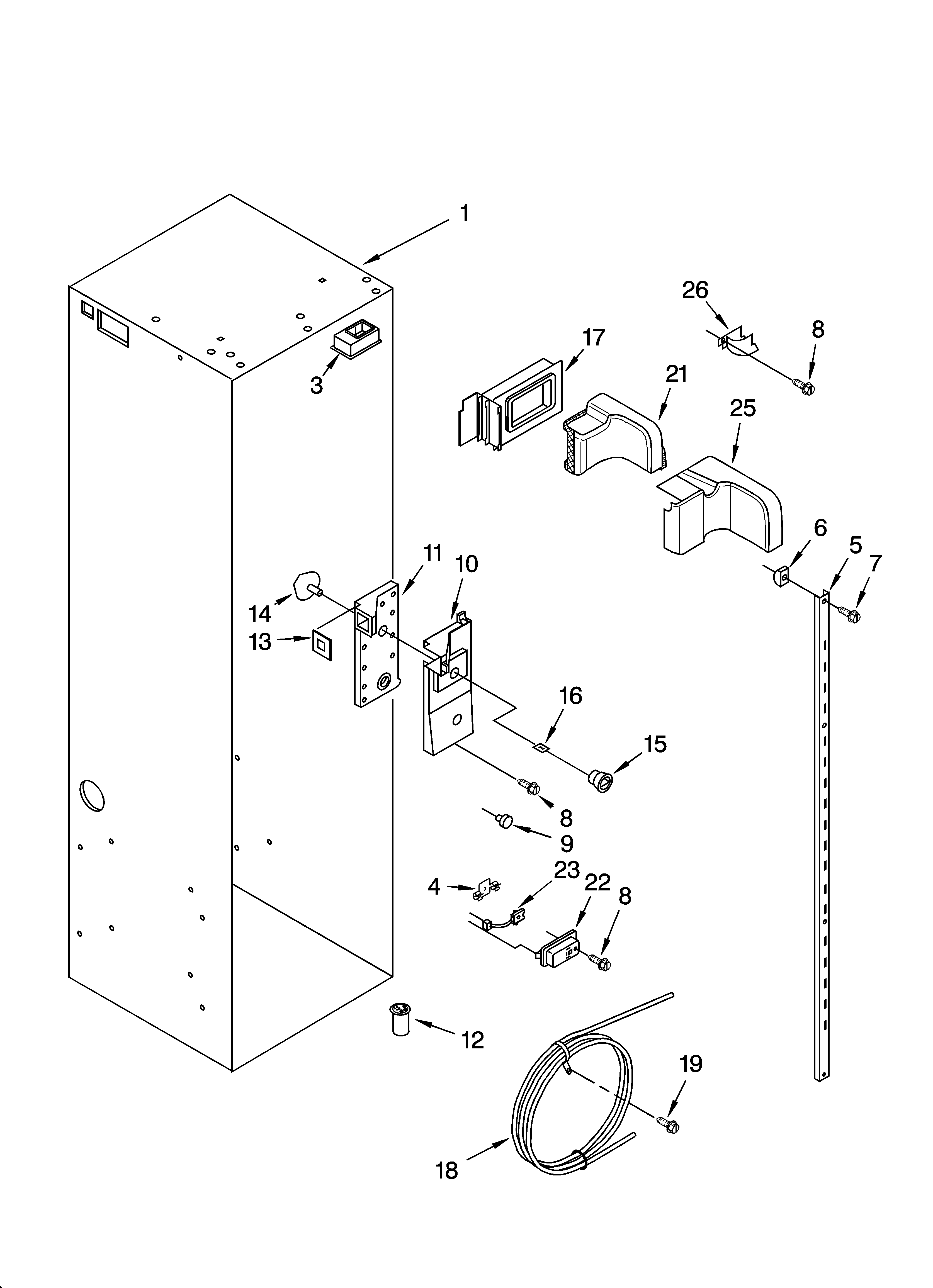 KitchenAid KSSS48QKX02 refrigerator liner parts diagram